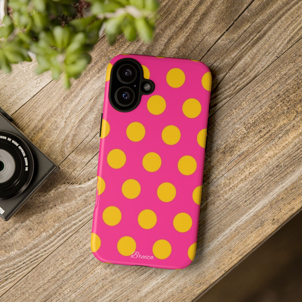 Pink & Yellow Dot Phone Case
