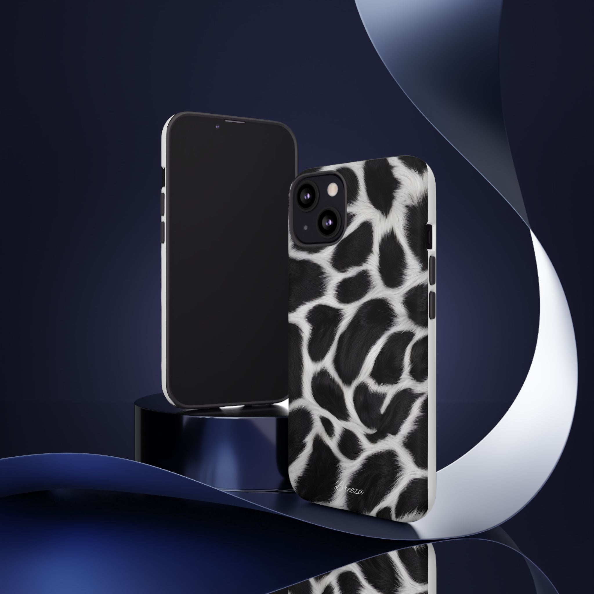 Furry Cow Print Phone Case