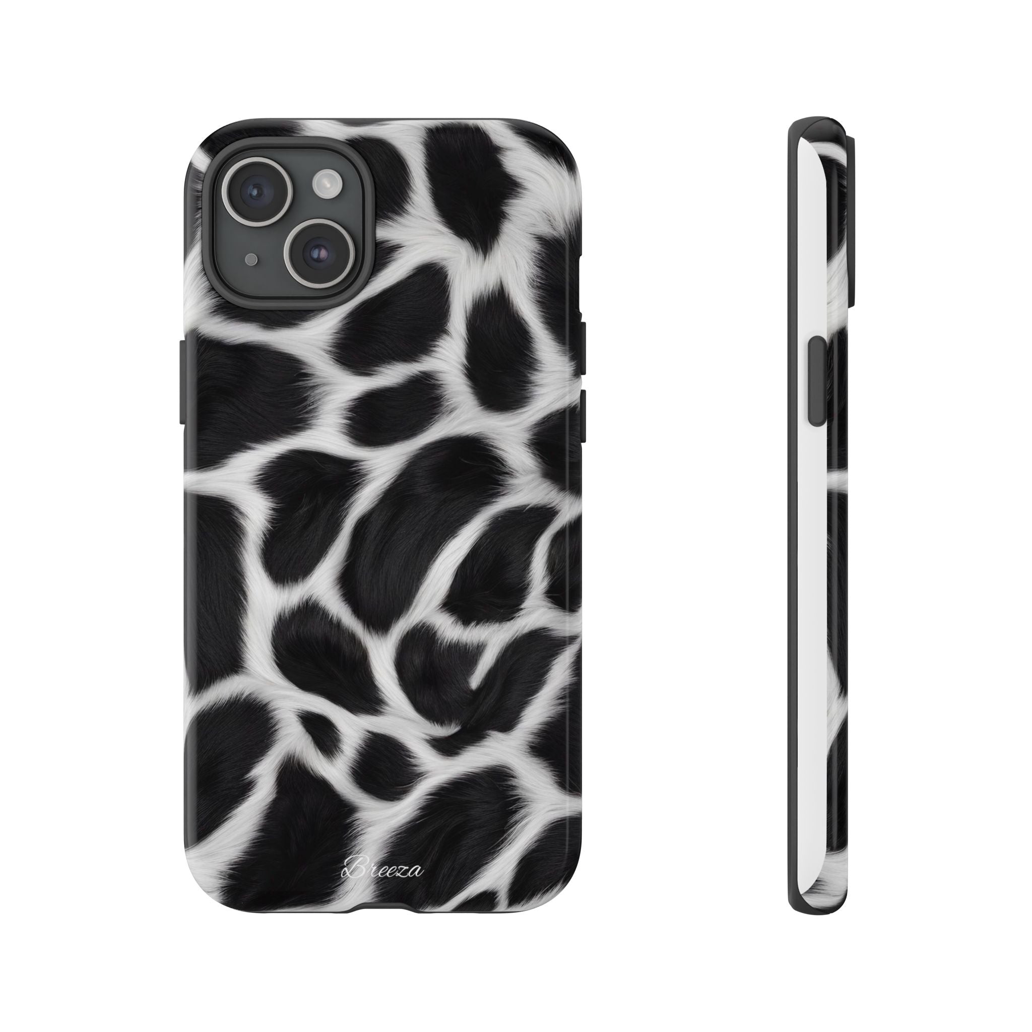 Furry Cow Print Phone Case