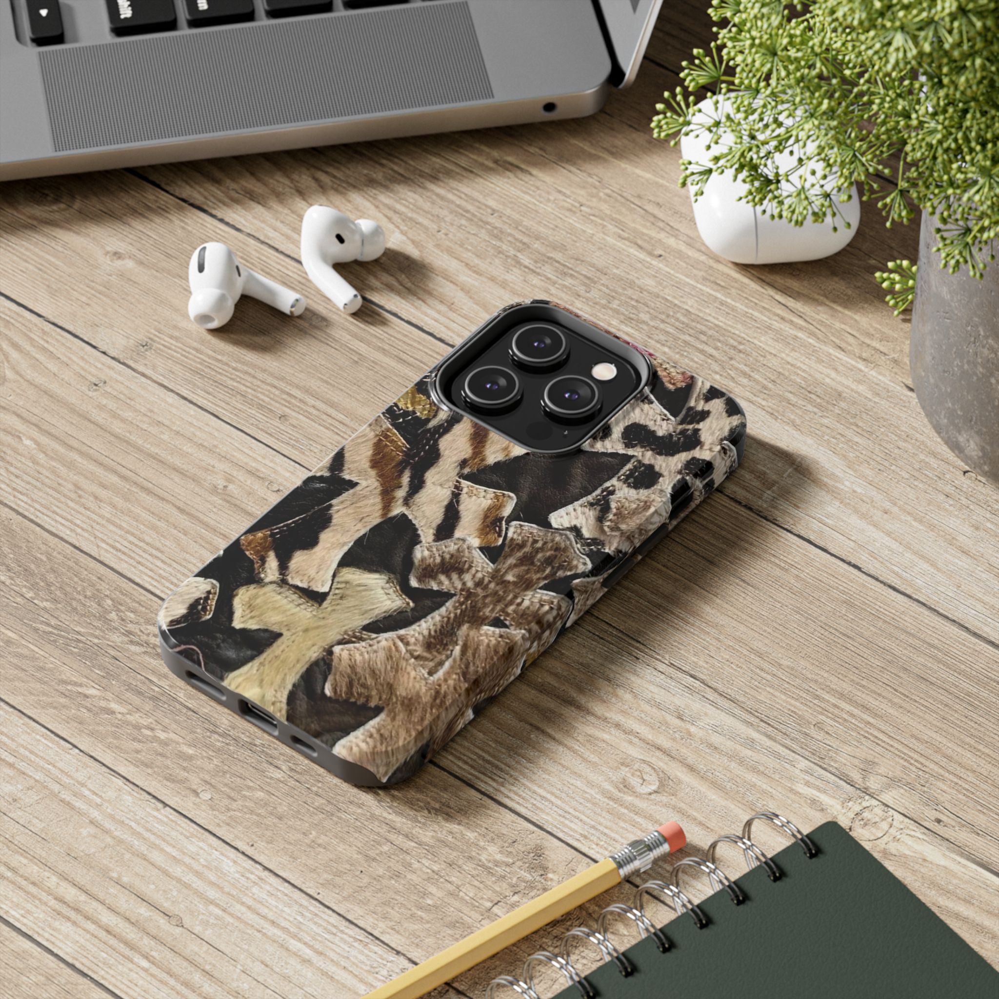 Chrome Heart Inspired Print Phone Case