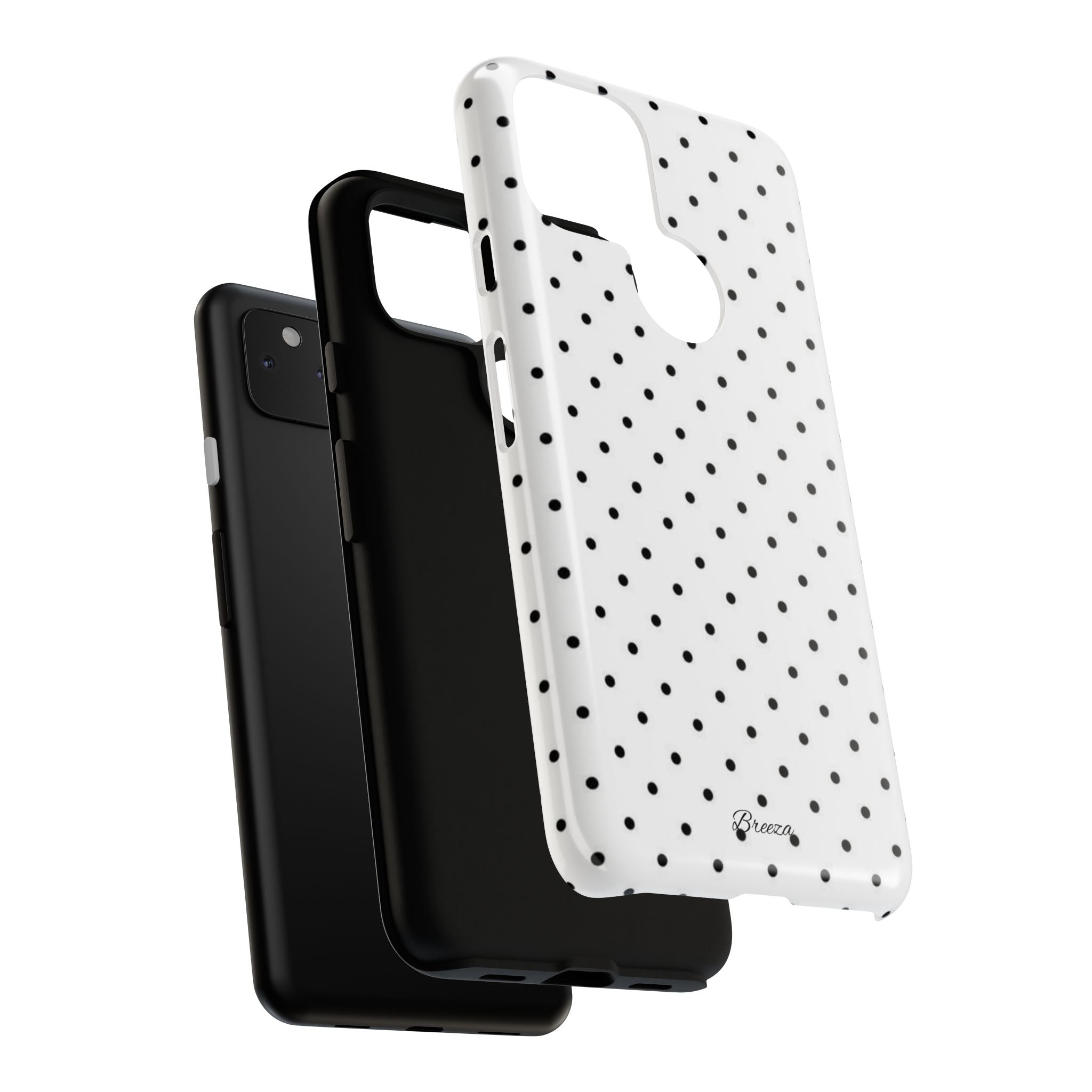 White & Black Polka Dot Phone Case