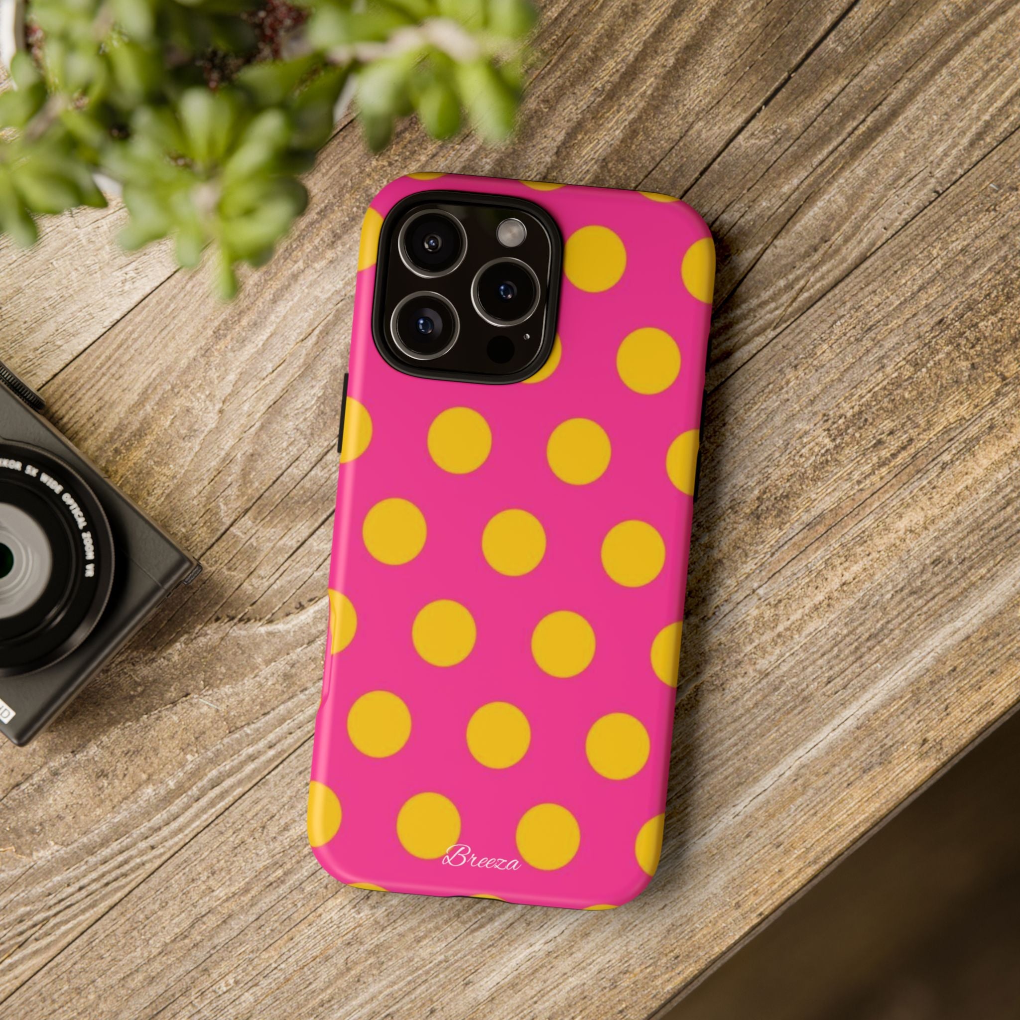 Pink & Yellow Dot Phone Case