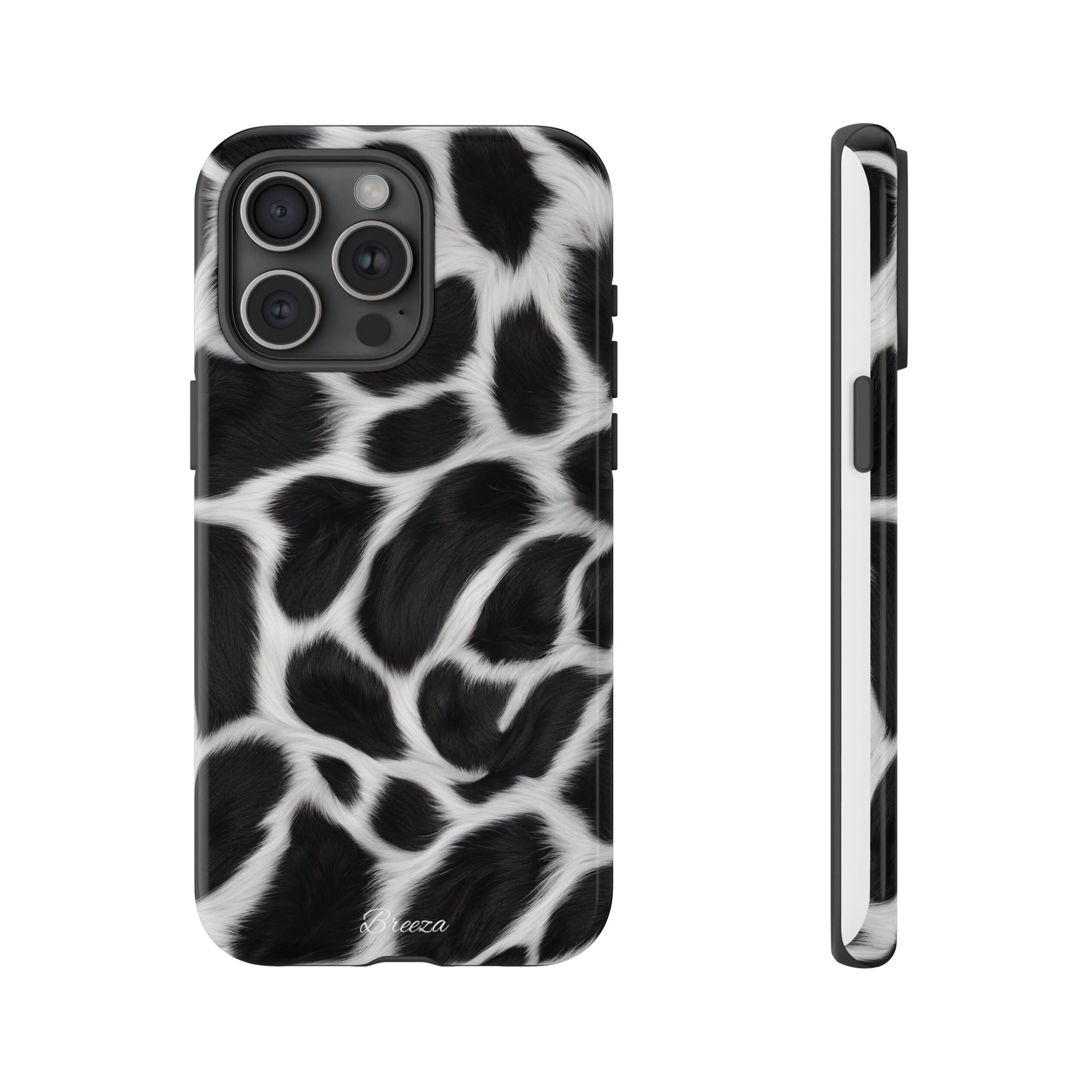 Furry Cow Print Phone Case