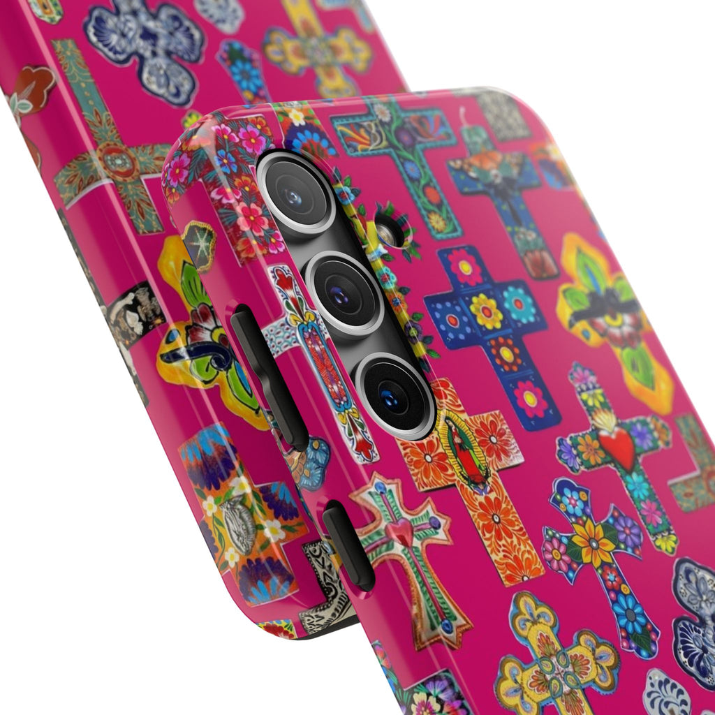 Pink Cross Phone Case