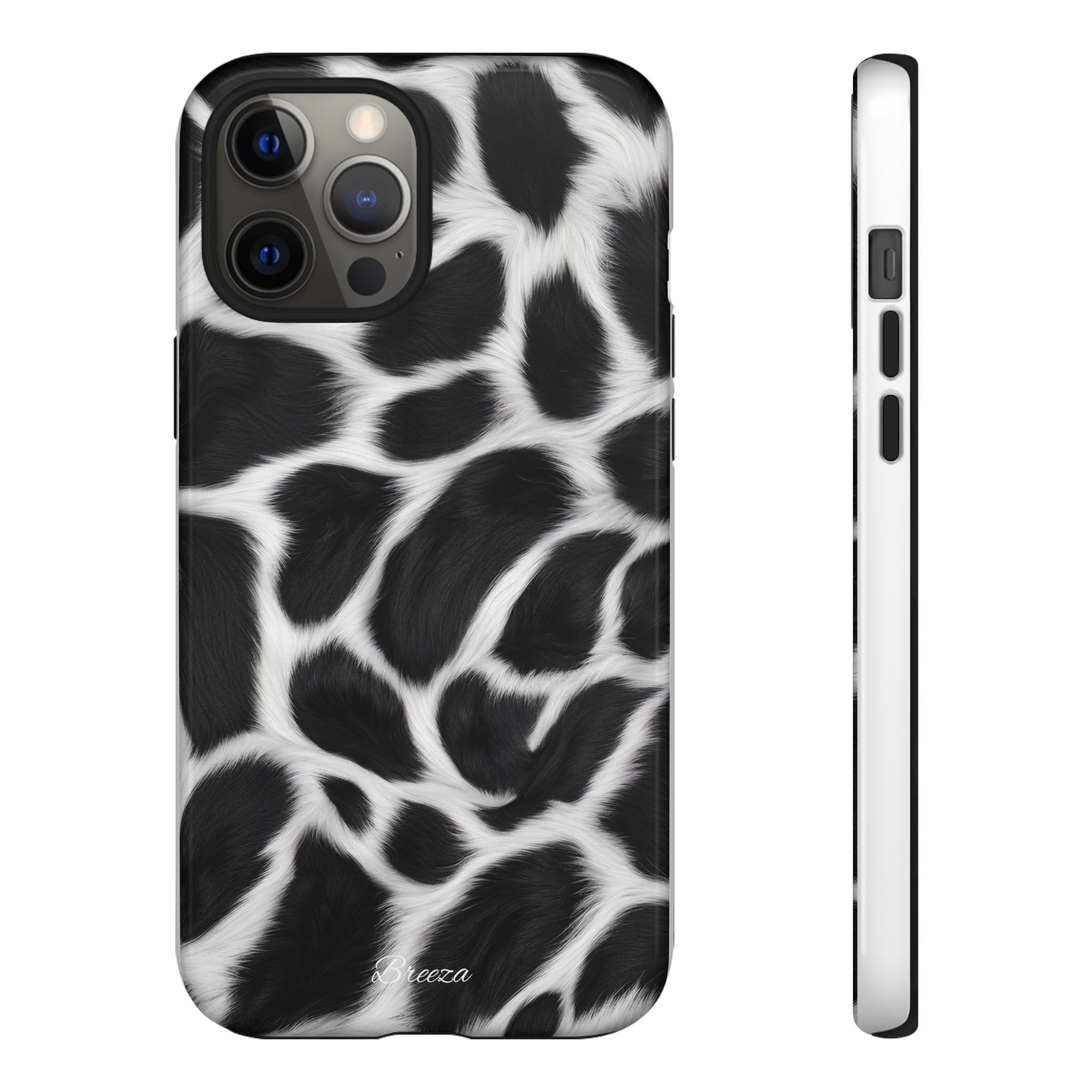 Furry Cow Print Phone Case