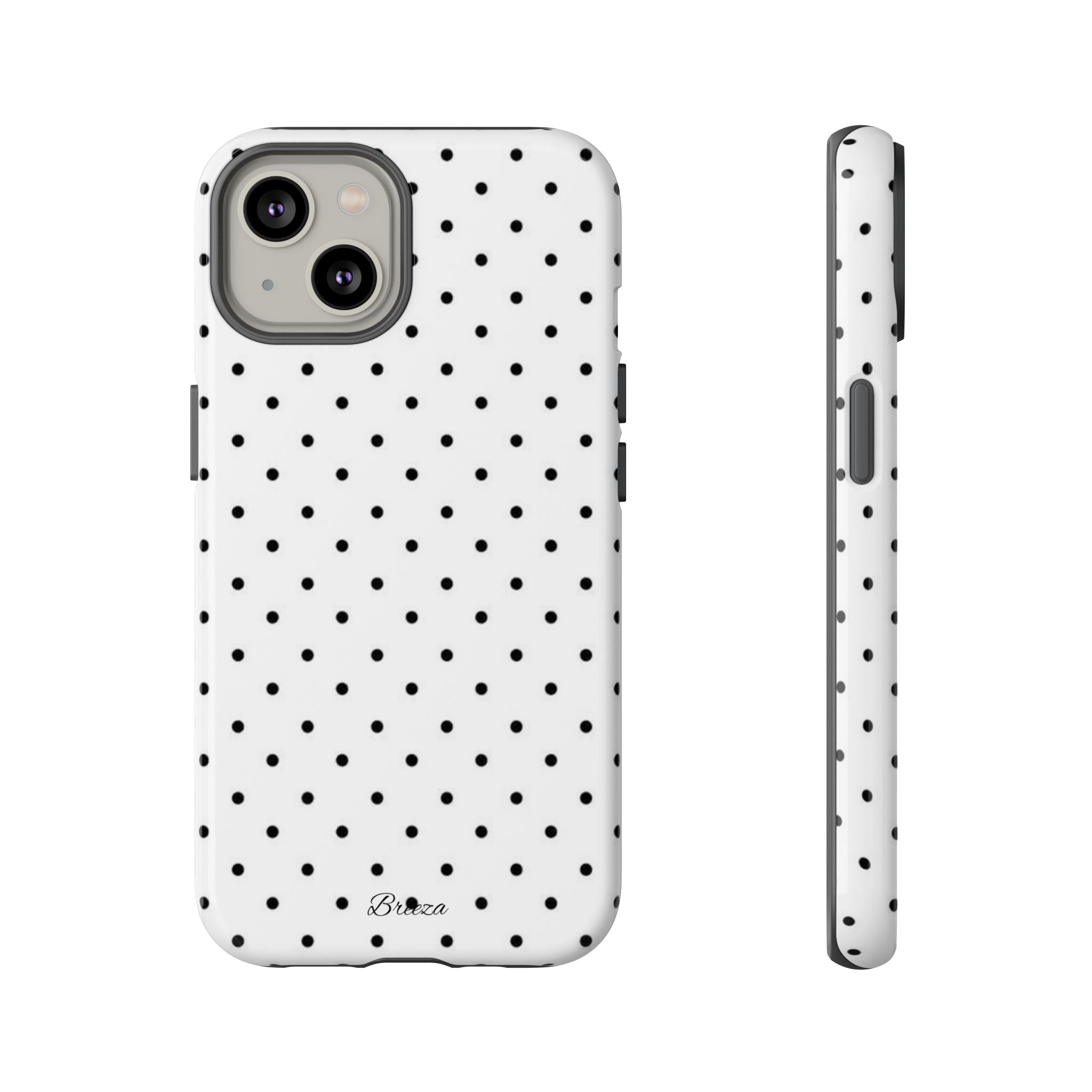 White & Black Polka Dot Phone Case