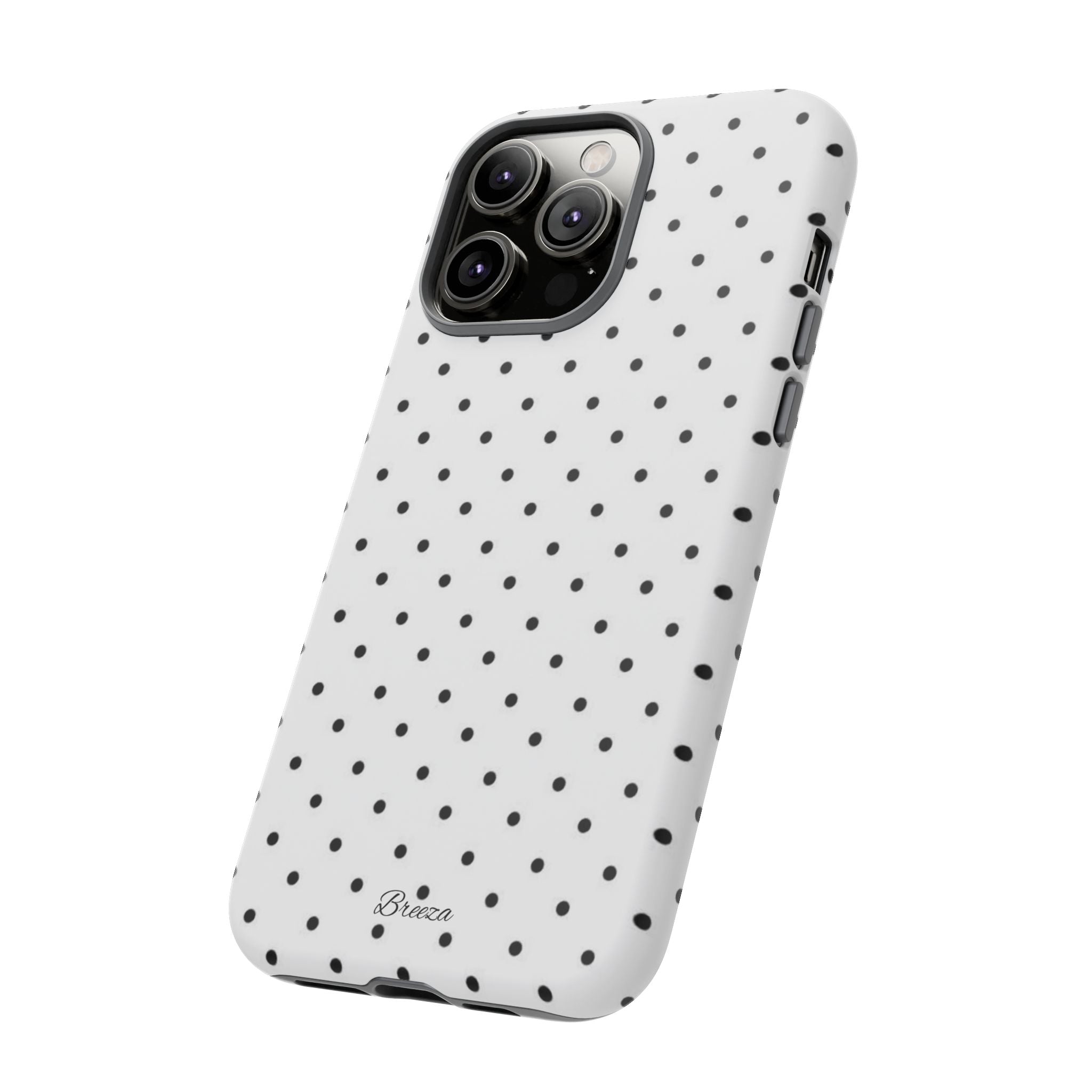 White & Black Polka Dot Phone Case