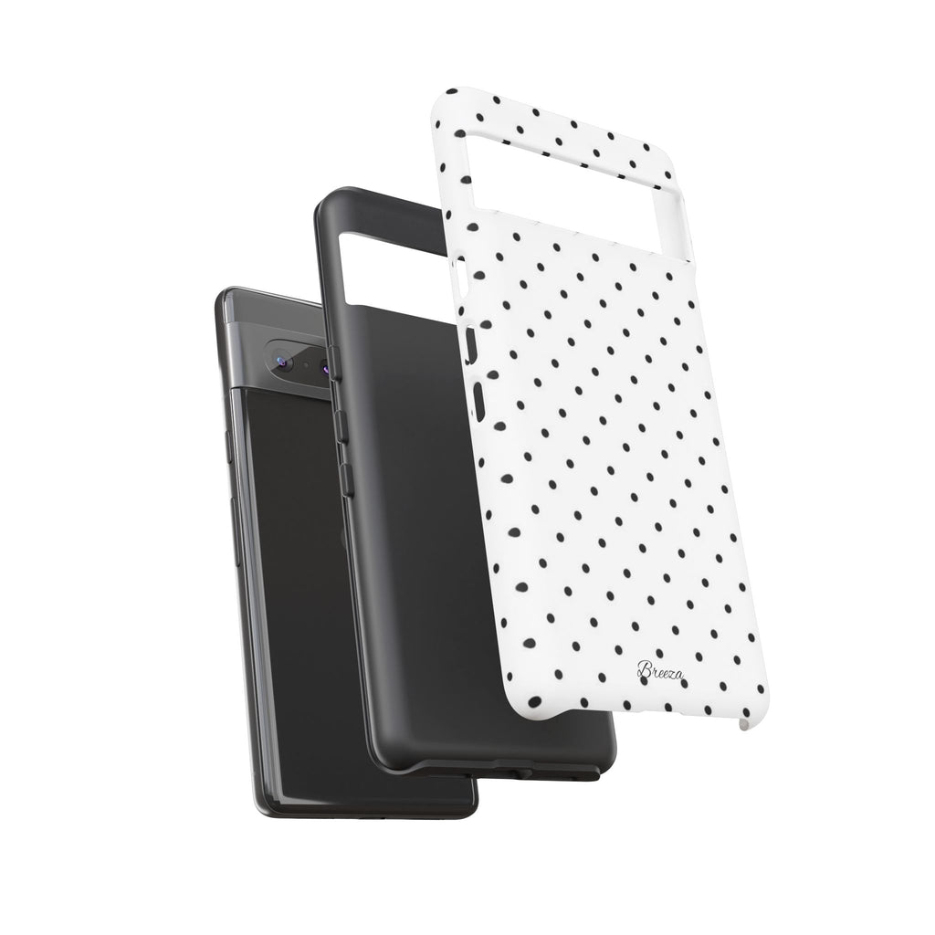 White & Black Polka Dot Phone Case