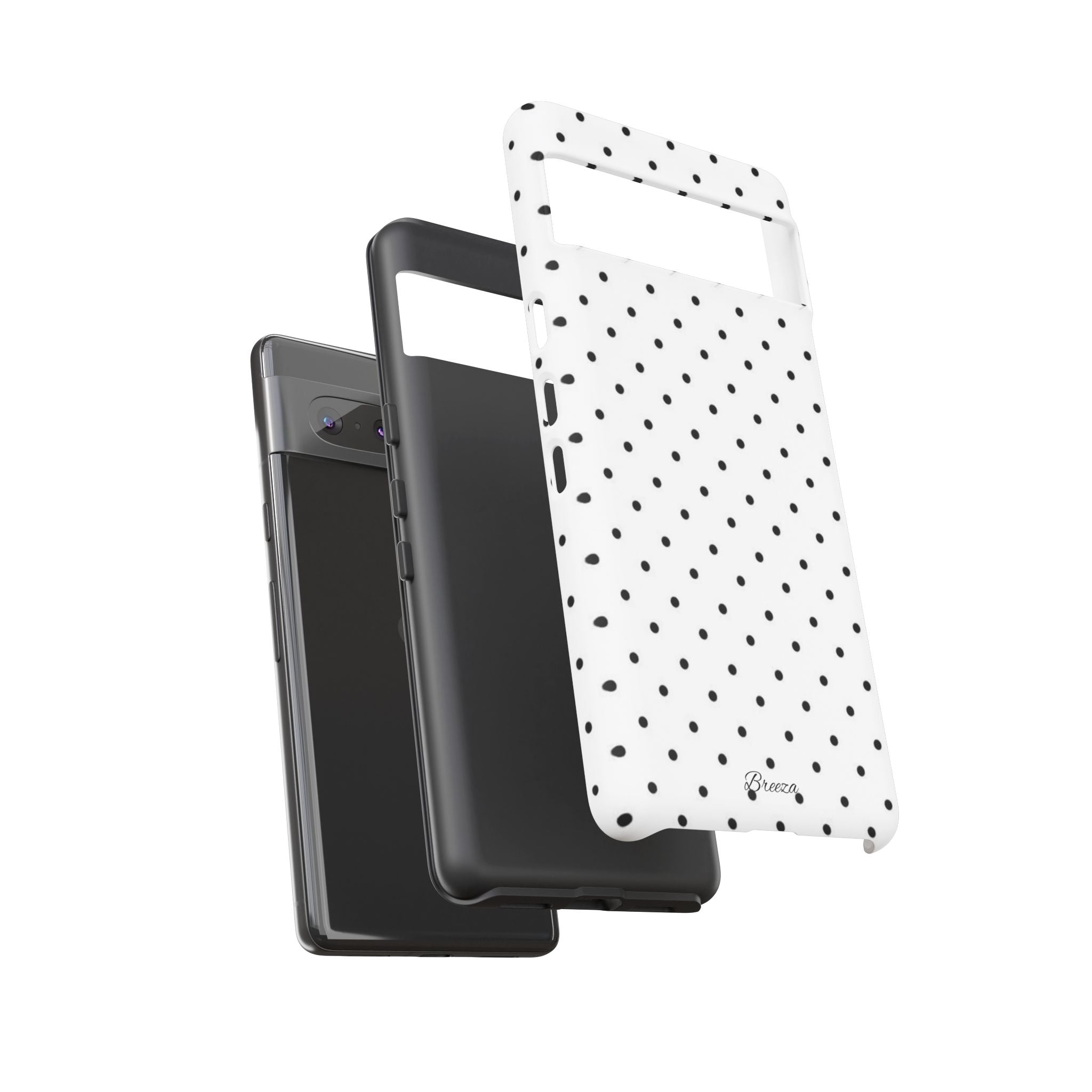 White & Black Polka Dot Phone Case