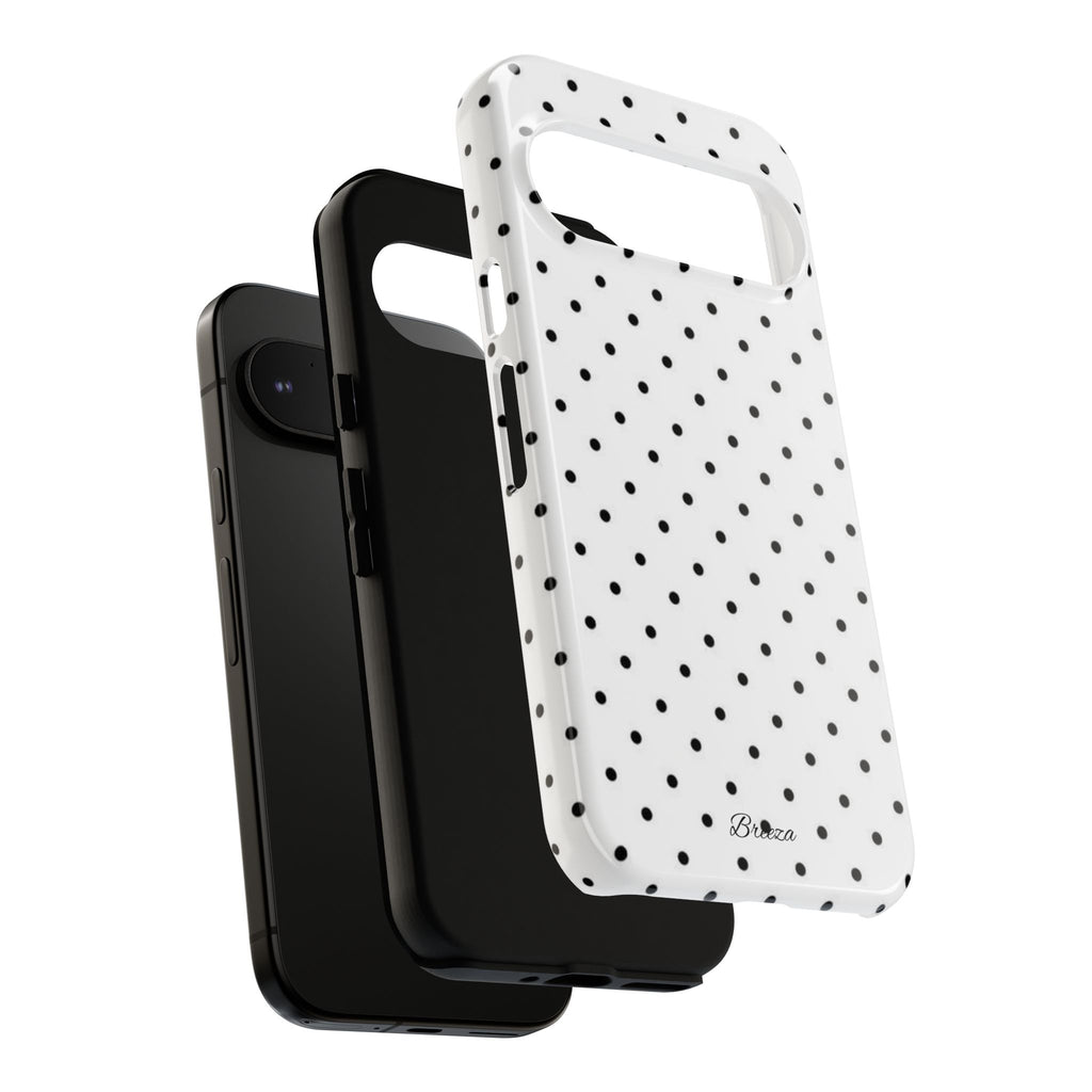 White & Black Polka Dot Phone Case
