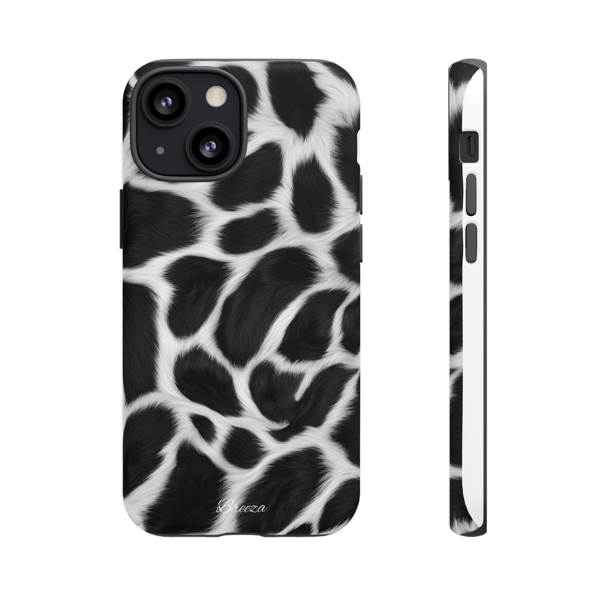 Furry Cow Print Phone Case