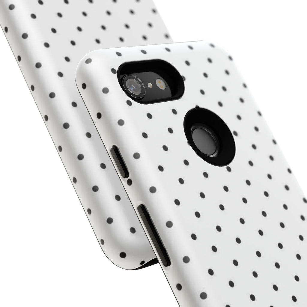 White & Black Polka Dot Phone Case