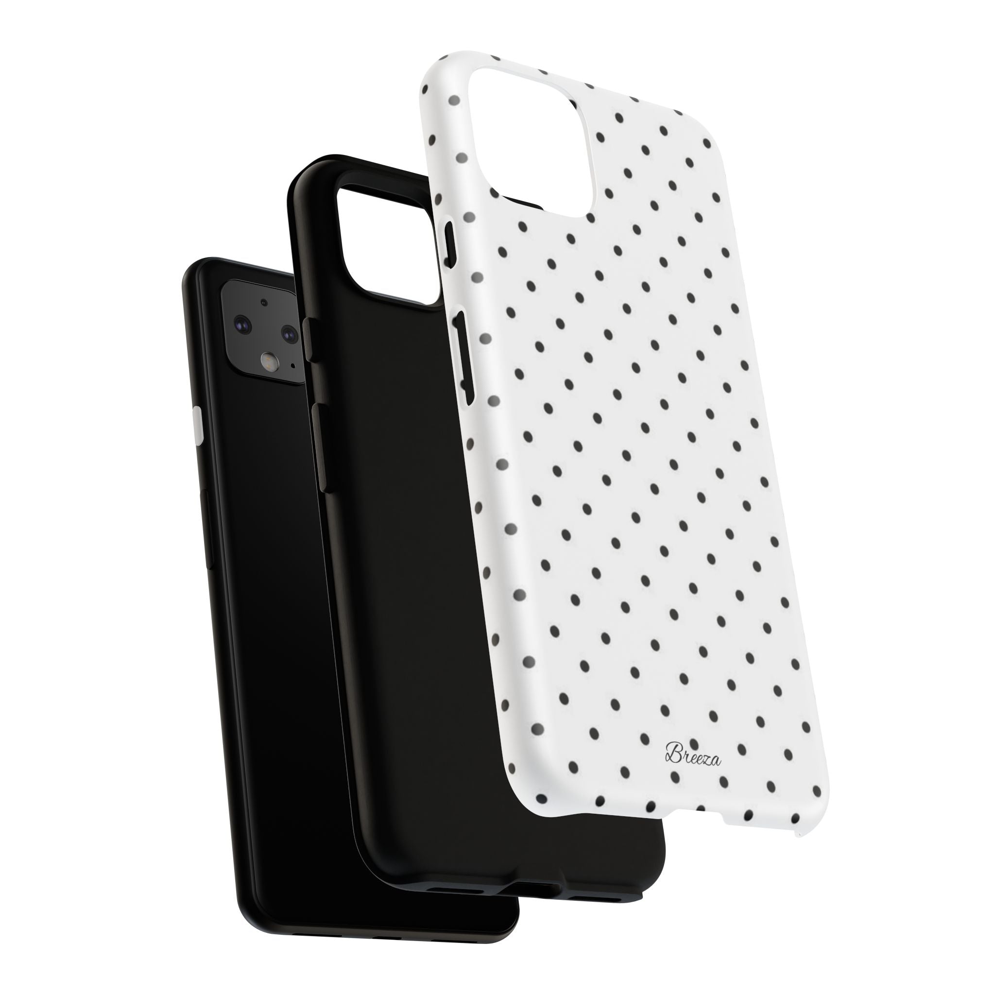 White & Black Polka Dot Phone Case