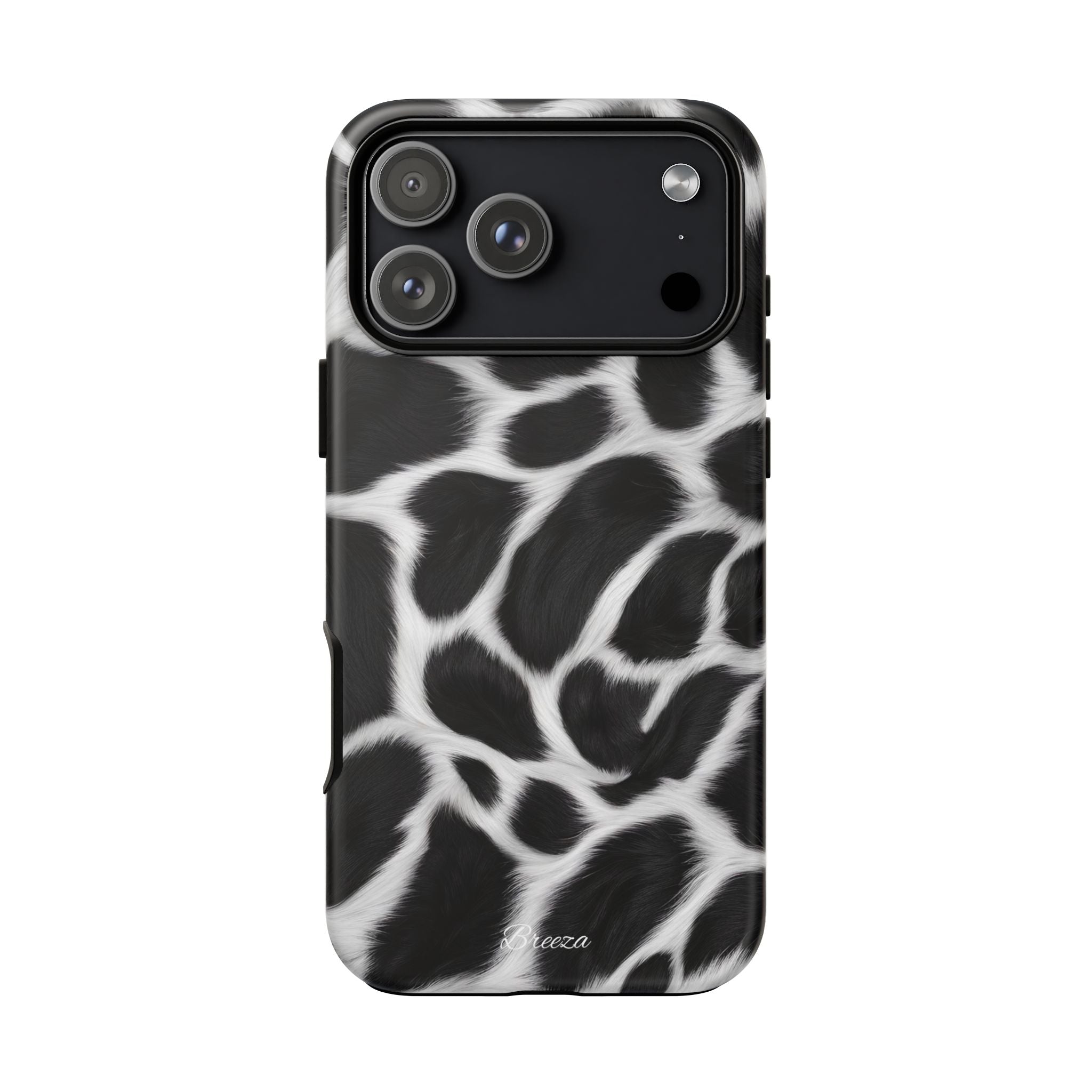 Furry Cow Print Phone Case