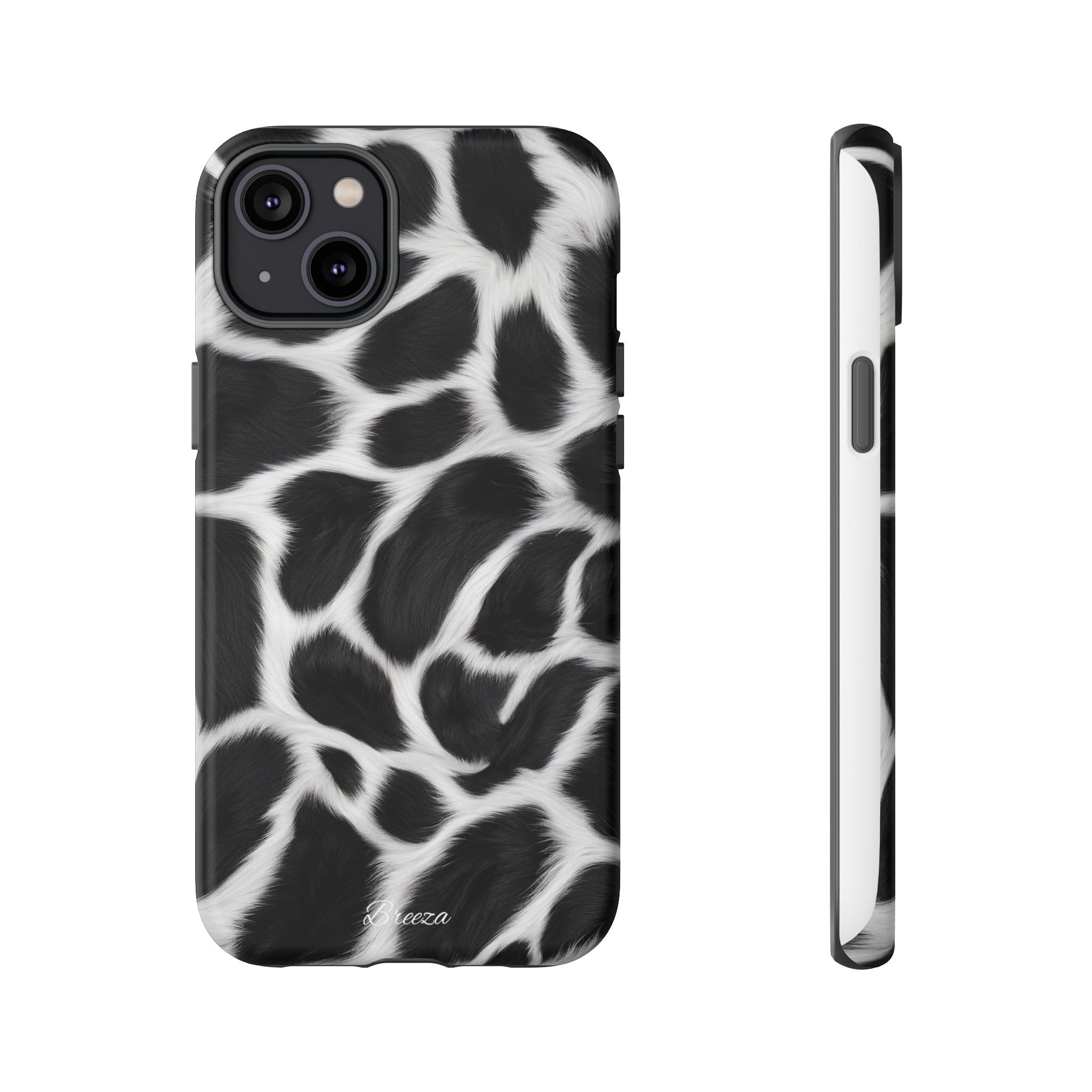 Furry Cow Print Phone Case