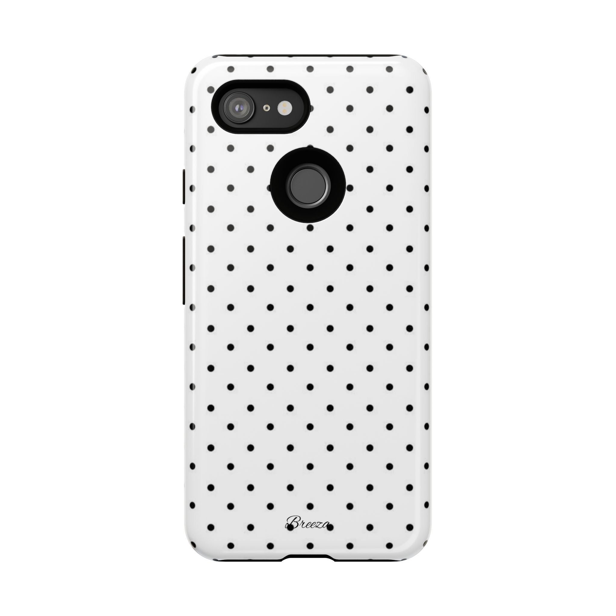 White & Black Polka Dot Phone Case