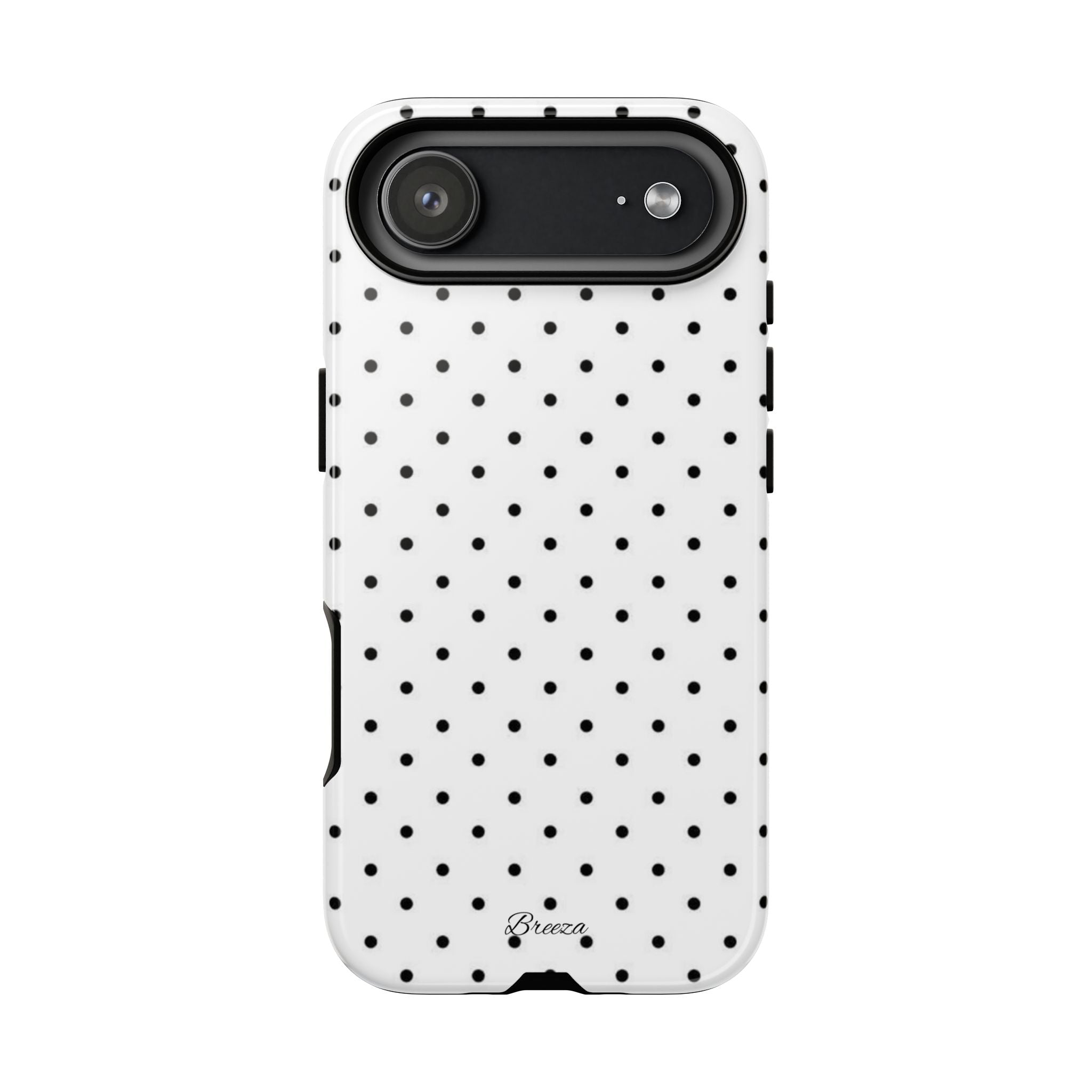 White & Black Polka Dot Phone Case