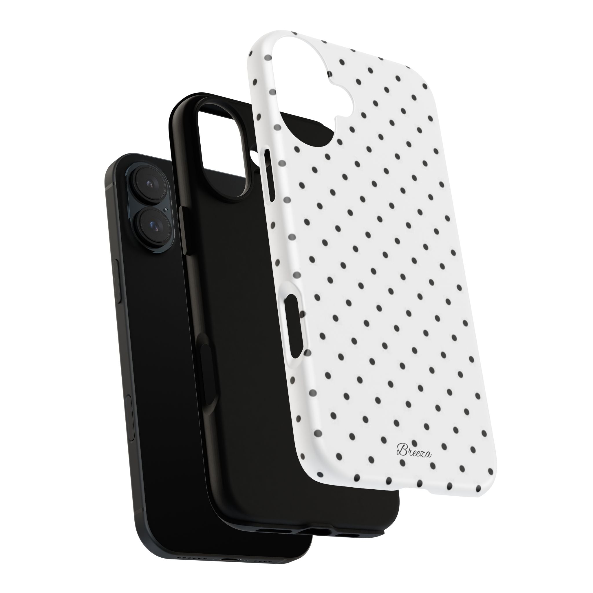 White & Black Polka Dot Phone Case