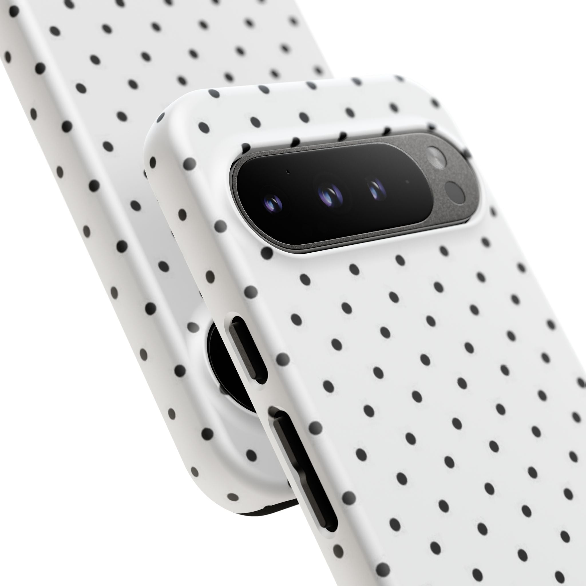 White & Black Polka Dot Phone Case