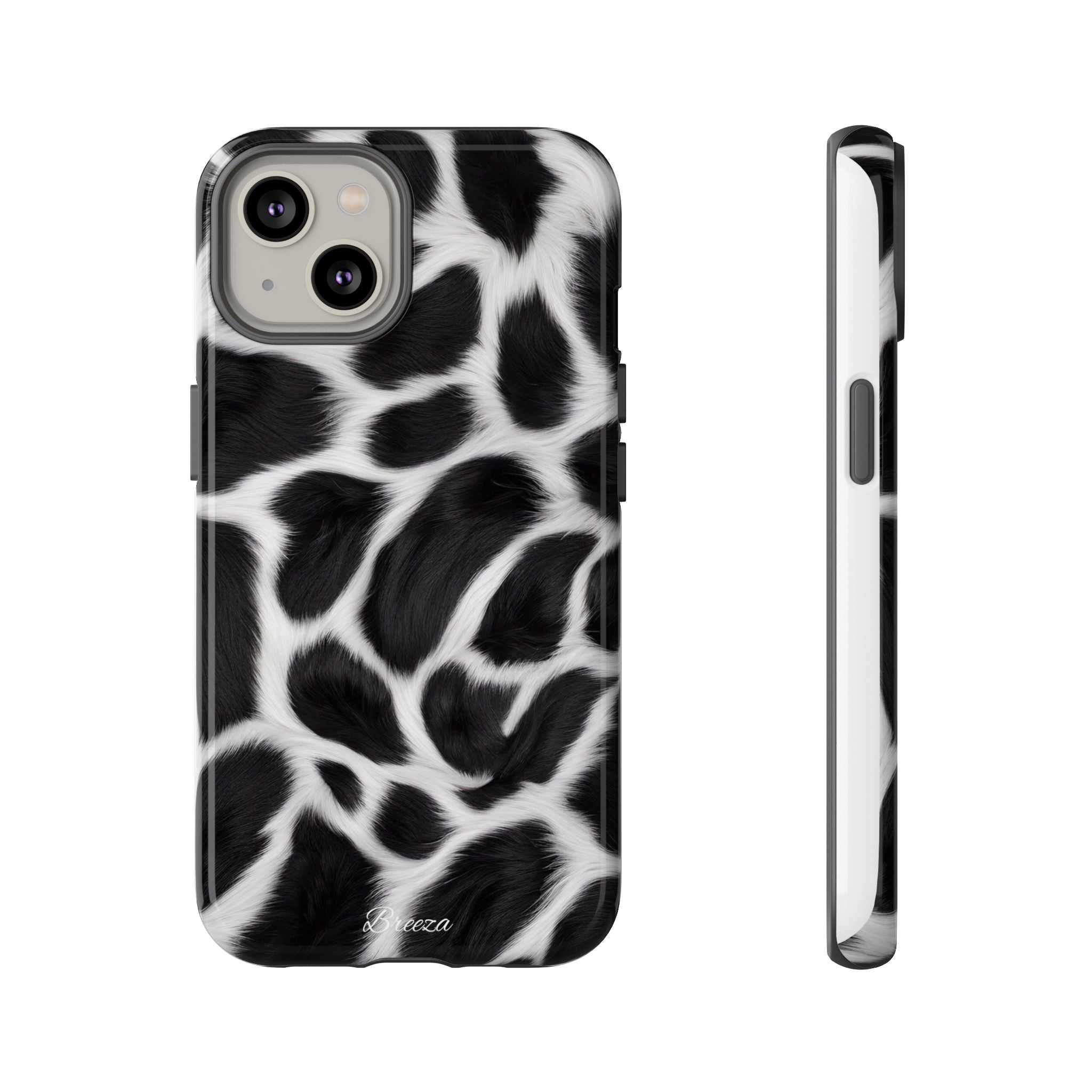 Furry Cow Print Phone Case