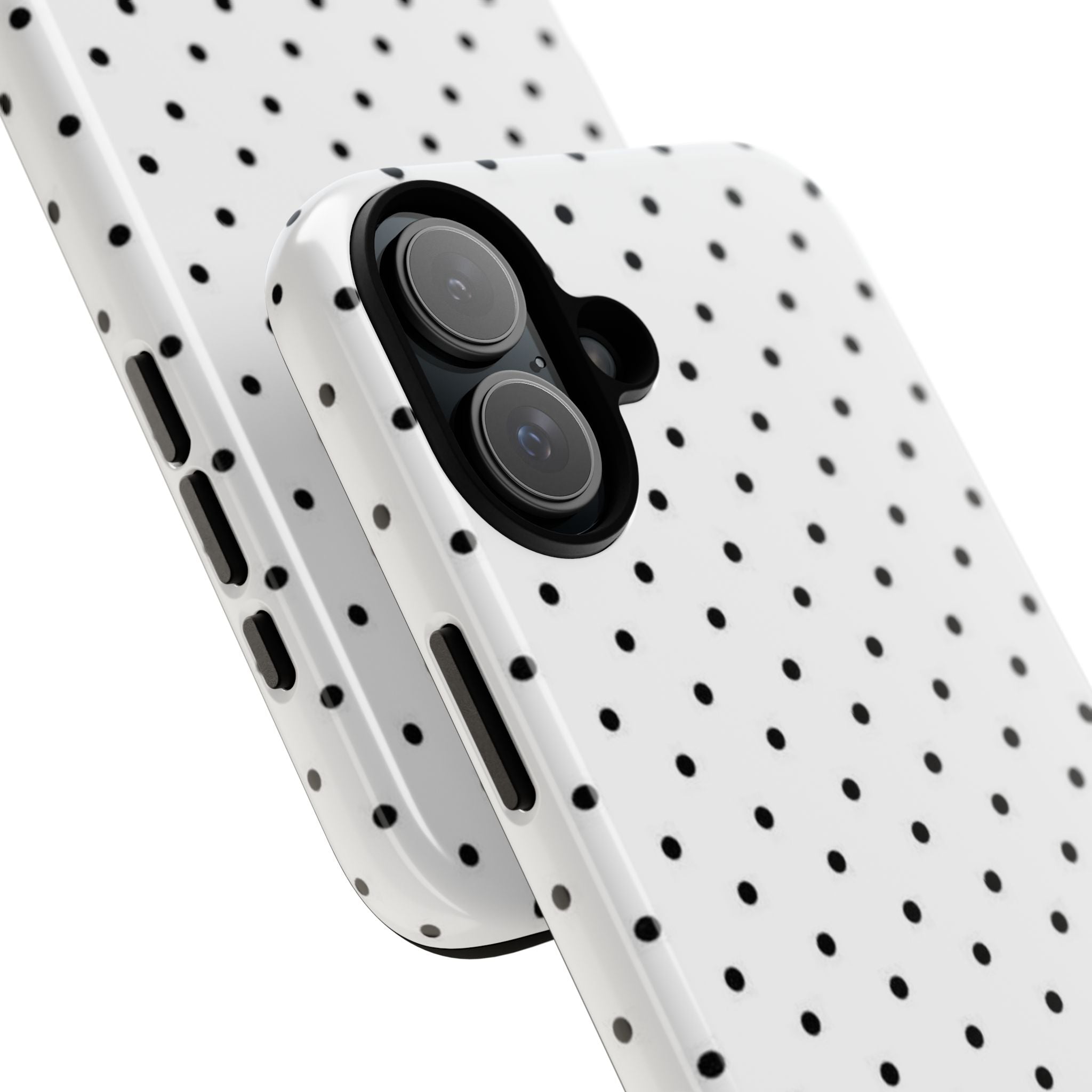 White & Black Polka Dot Phone Case