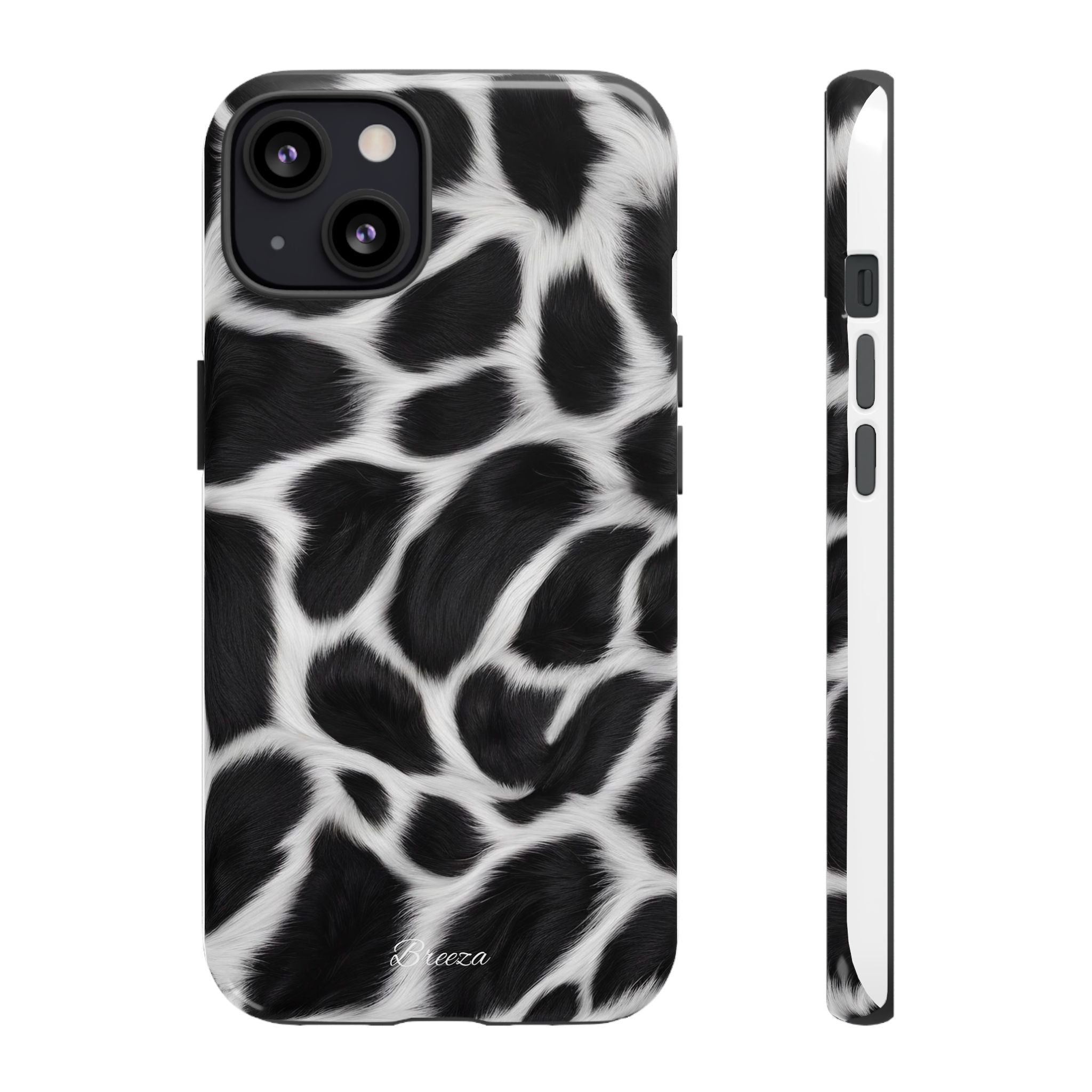 Furry Cow Print Phone Case