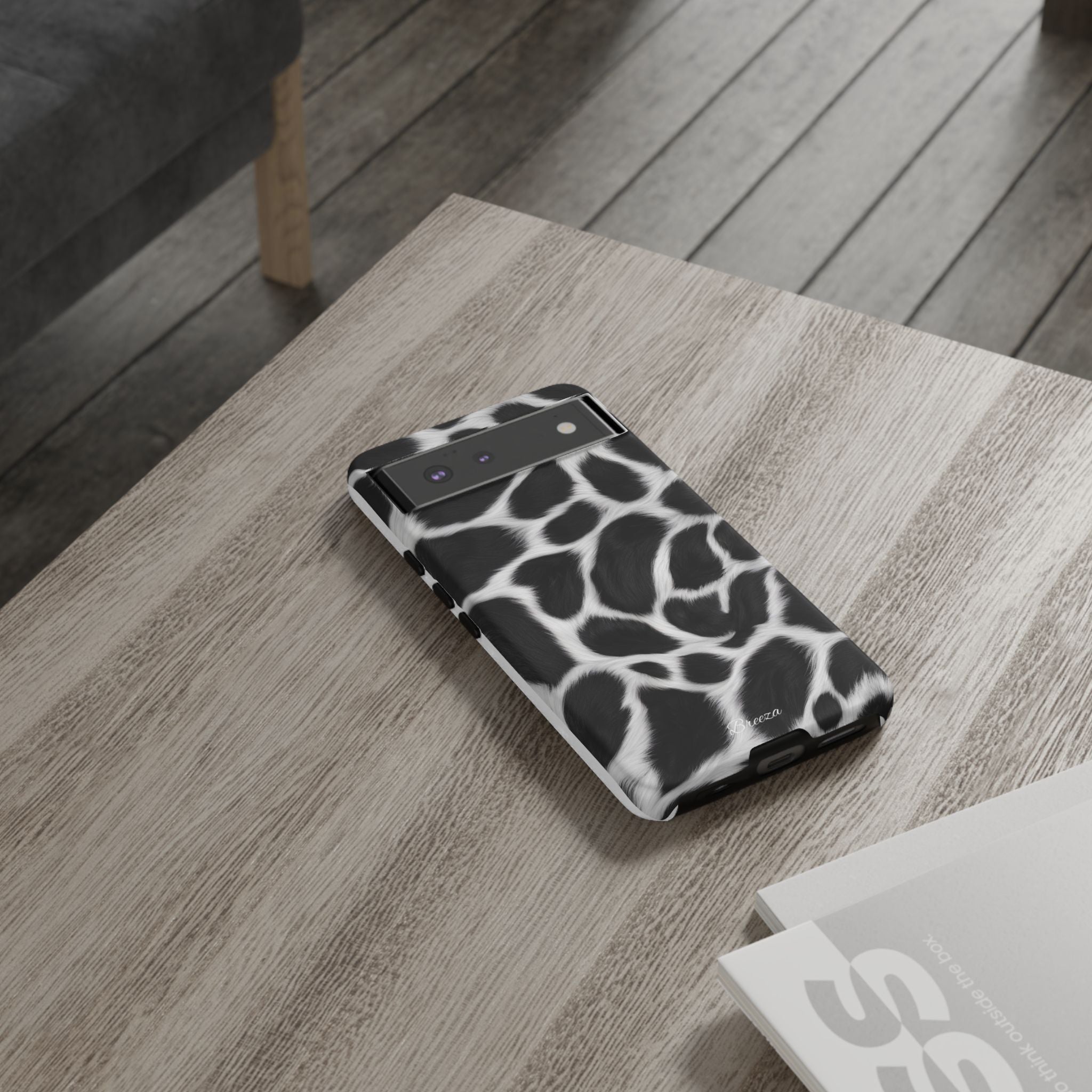 Furry Cow Print Phone Case