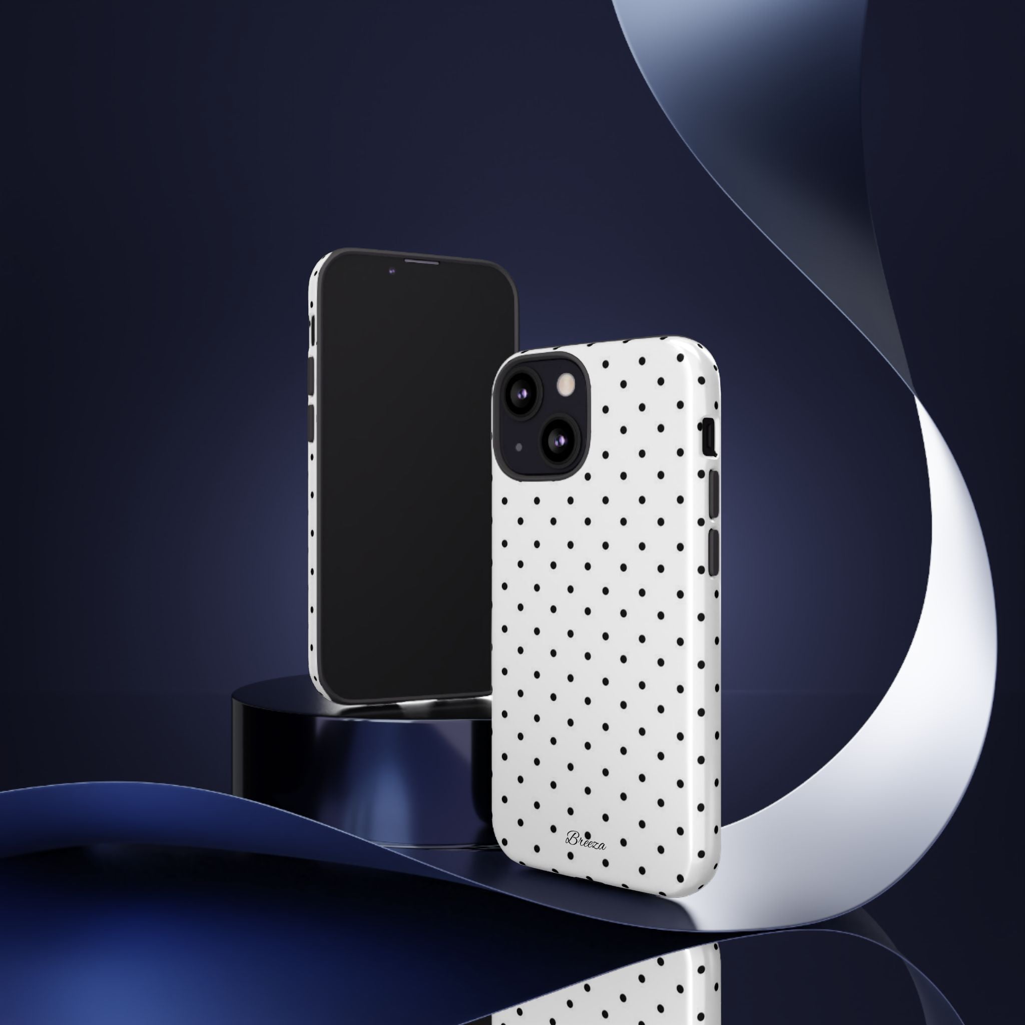 White & Black Polka Dot Phone Case