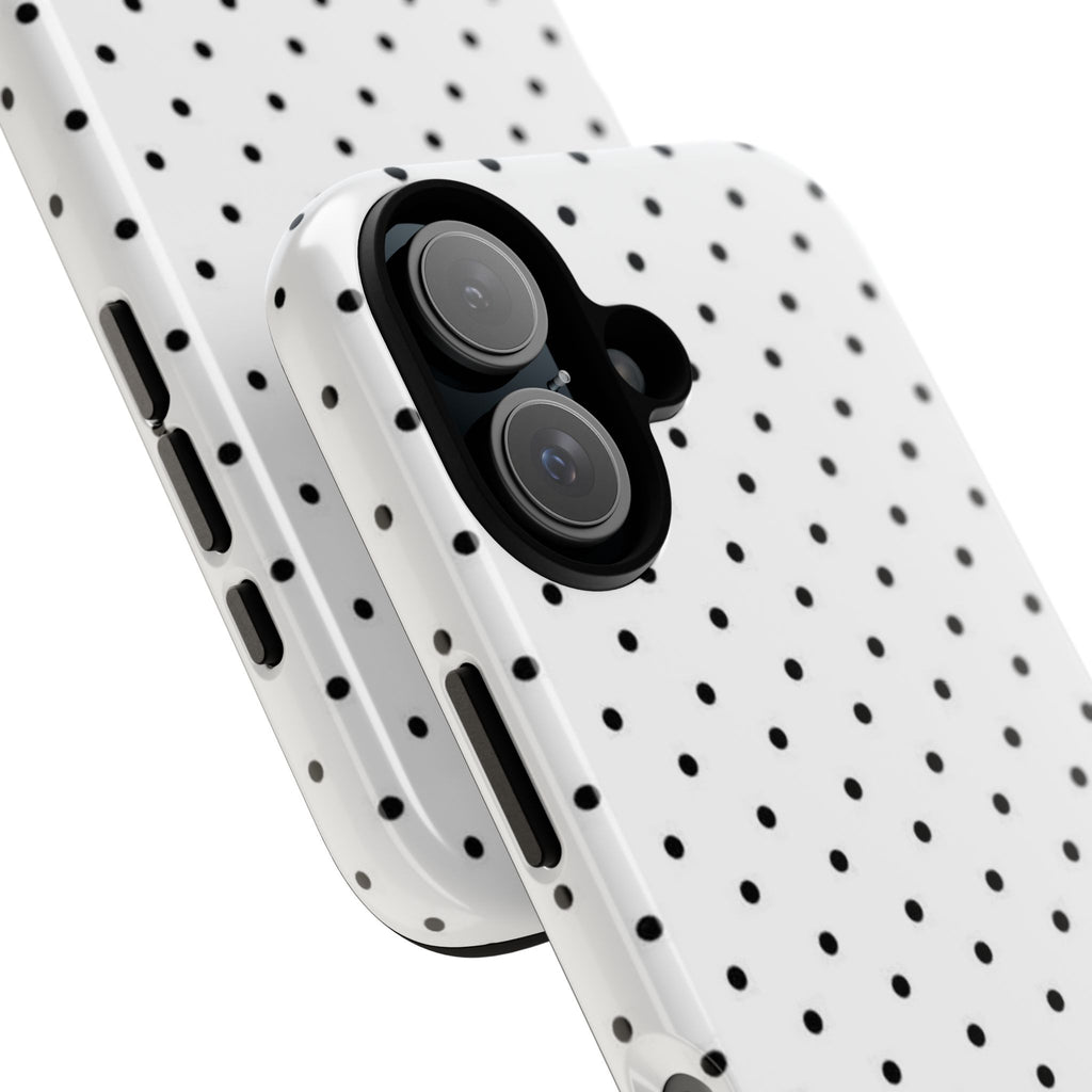 White & Black Polka Dot Phone Case
