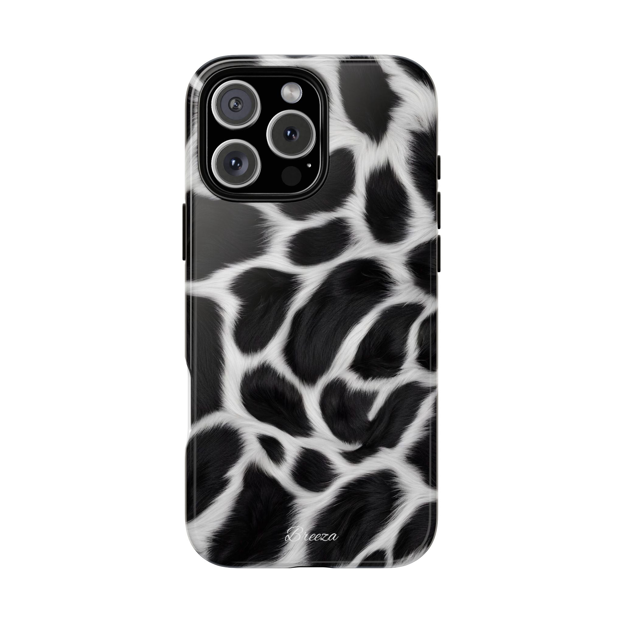 Furry Cow Print Phone Case