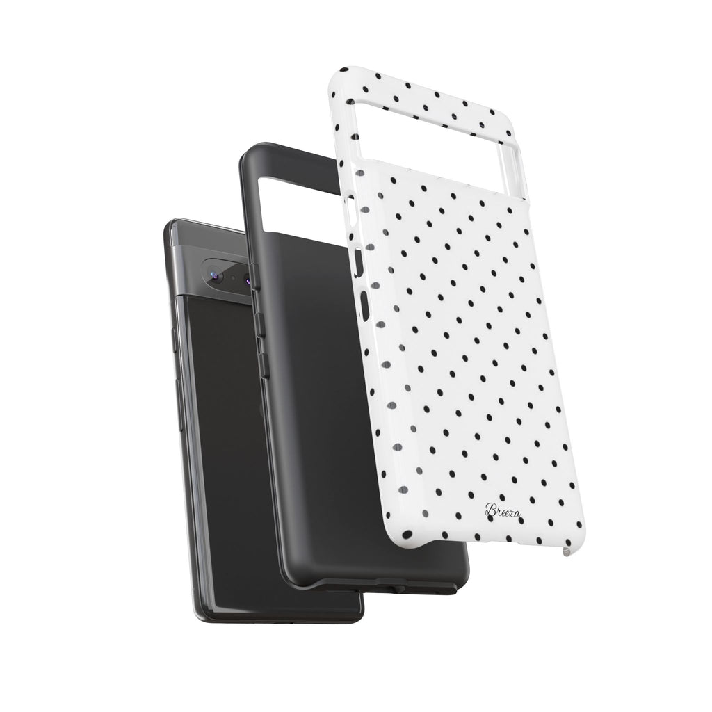 White & Black Polka Dot Phone Case
