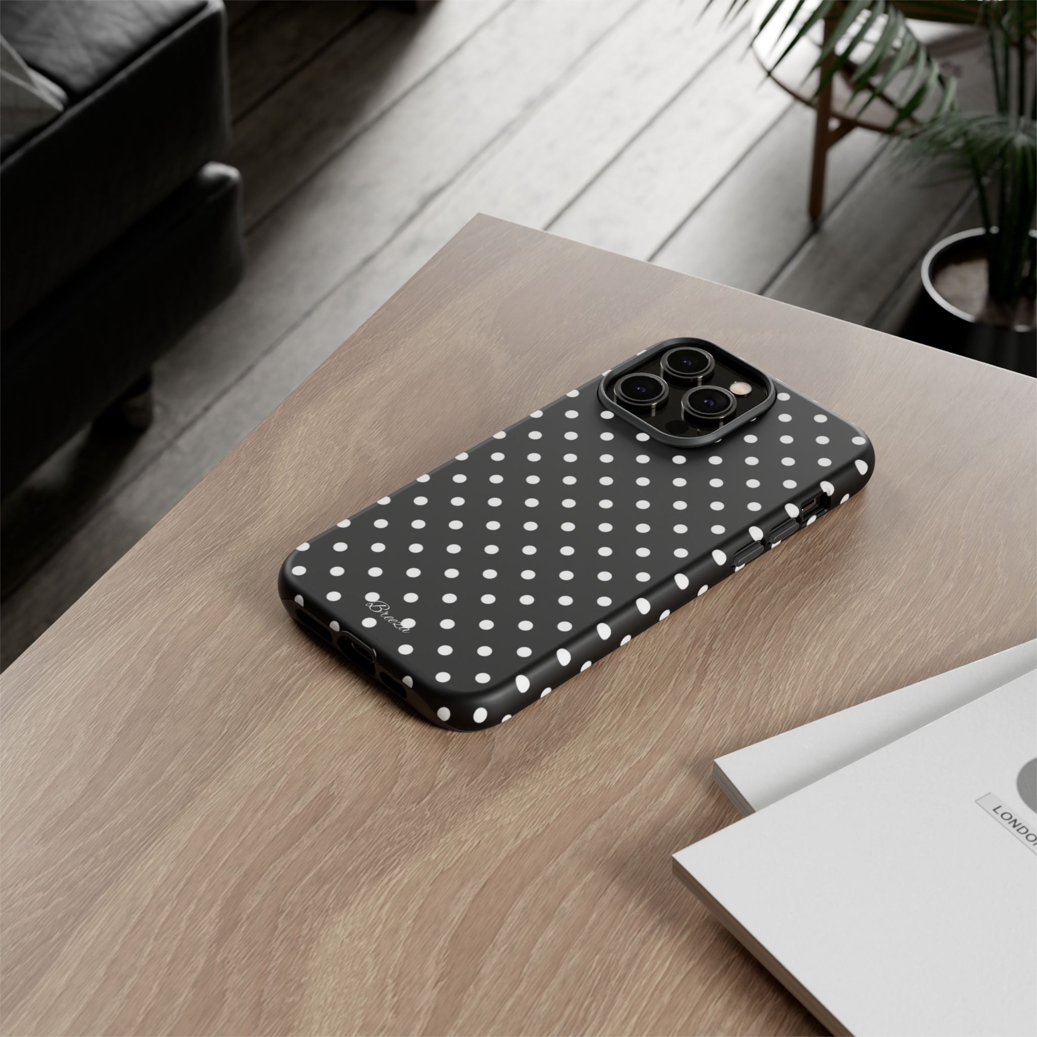 Black & White Polka Dot Phone Case