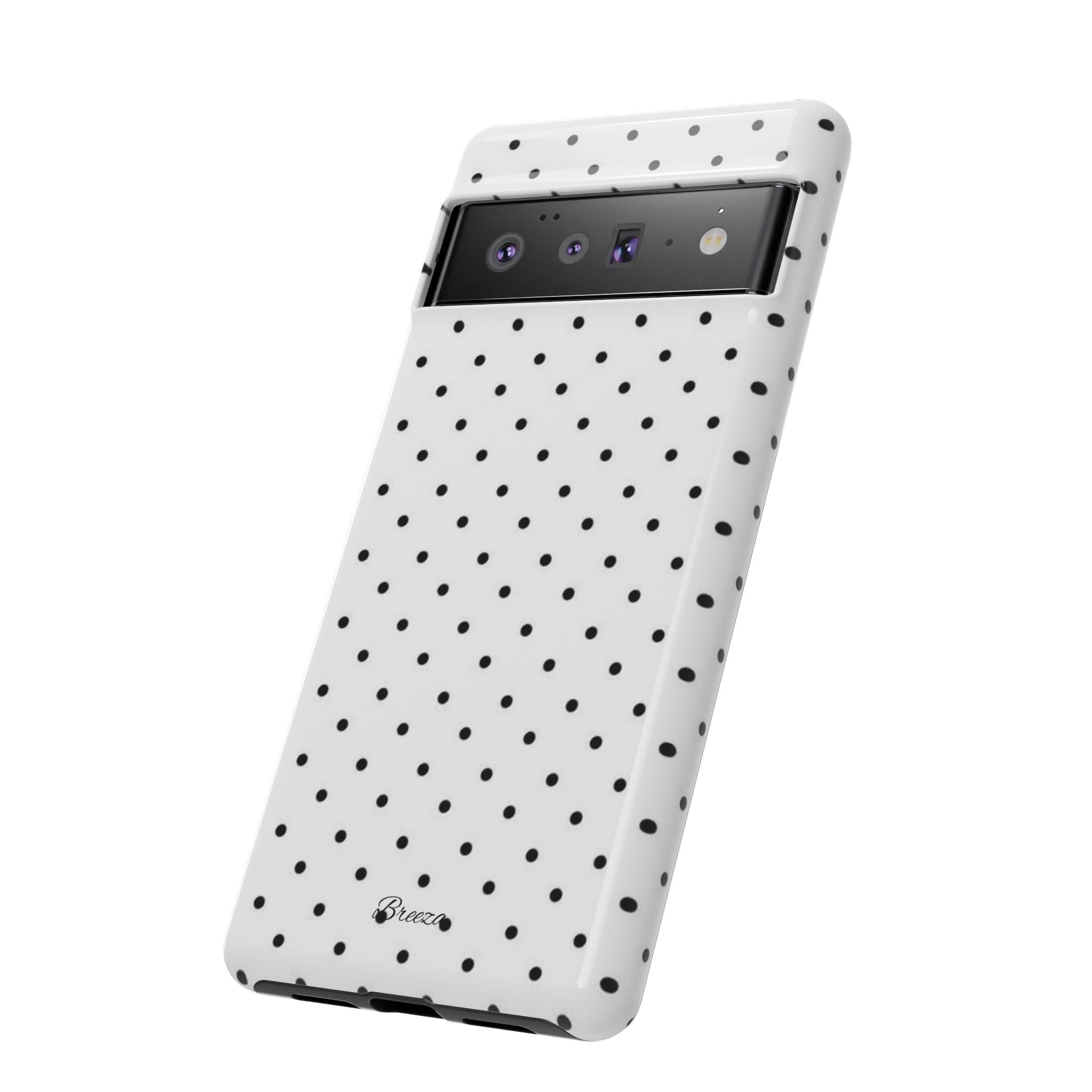White & Black Polka Dot Phone Case