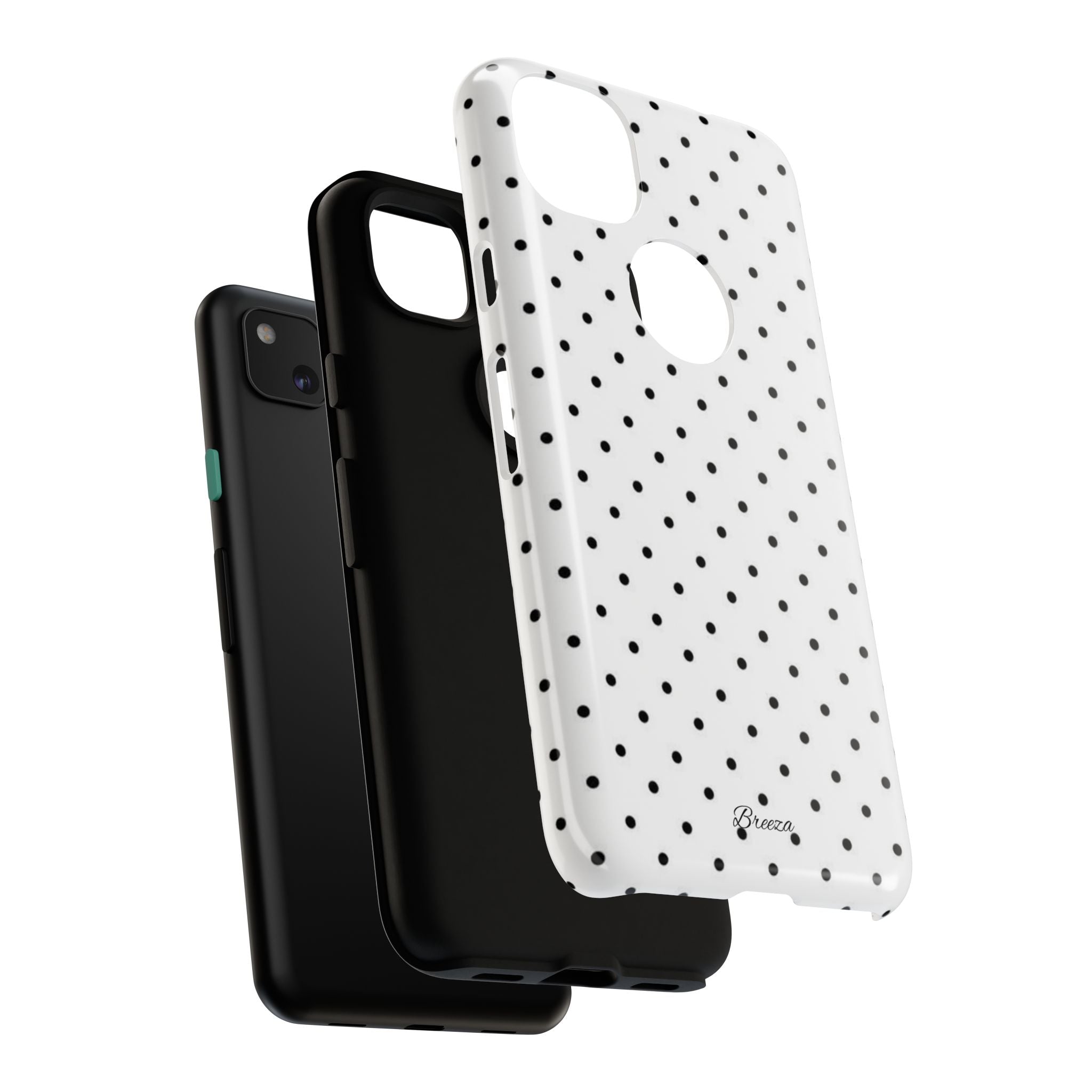 White & Black Polka Dot Phone Case