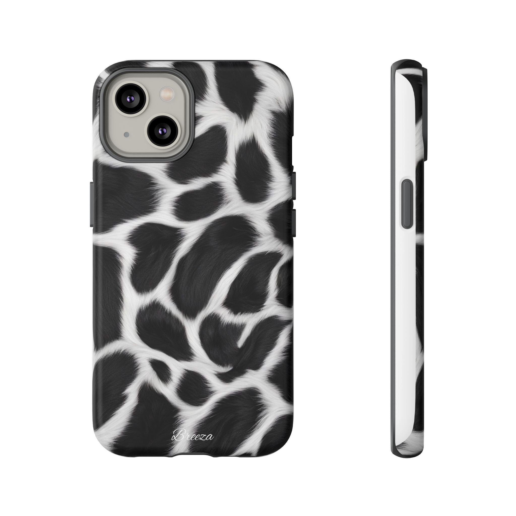 Furry Cow Print Phone Case