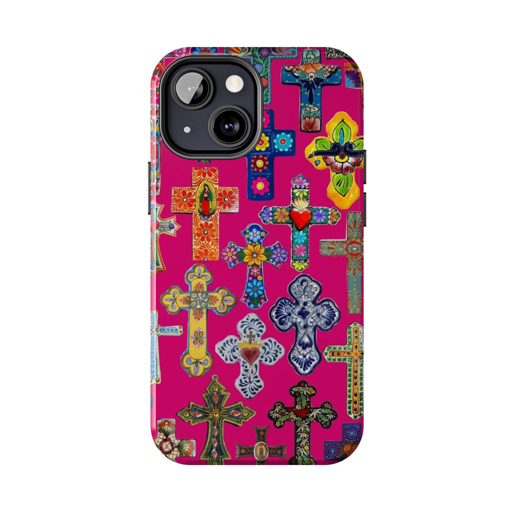 Pink Cross Phone Case