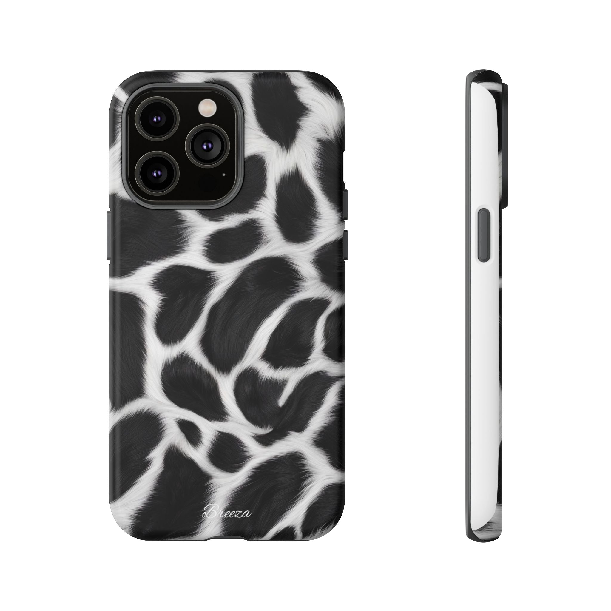Furry Cow Print Phone Case