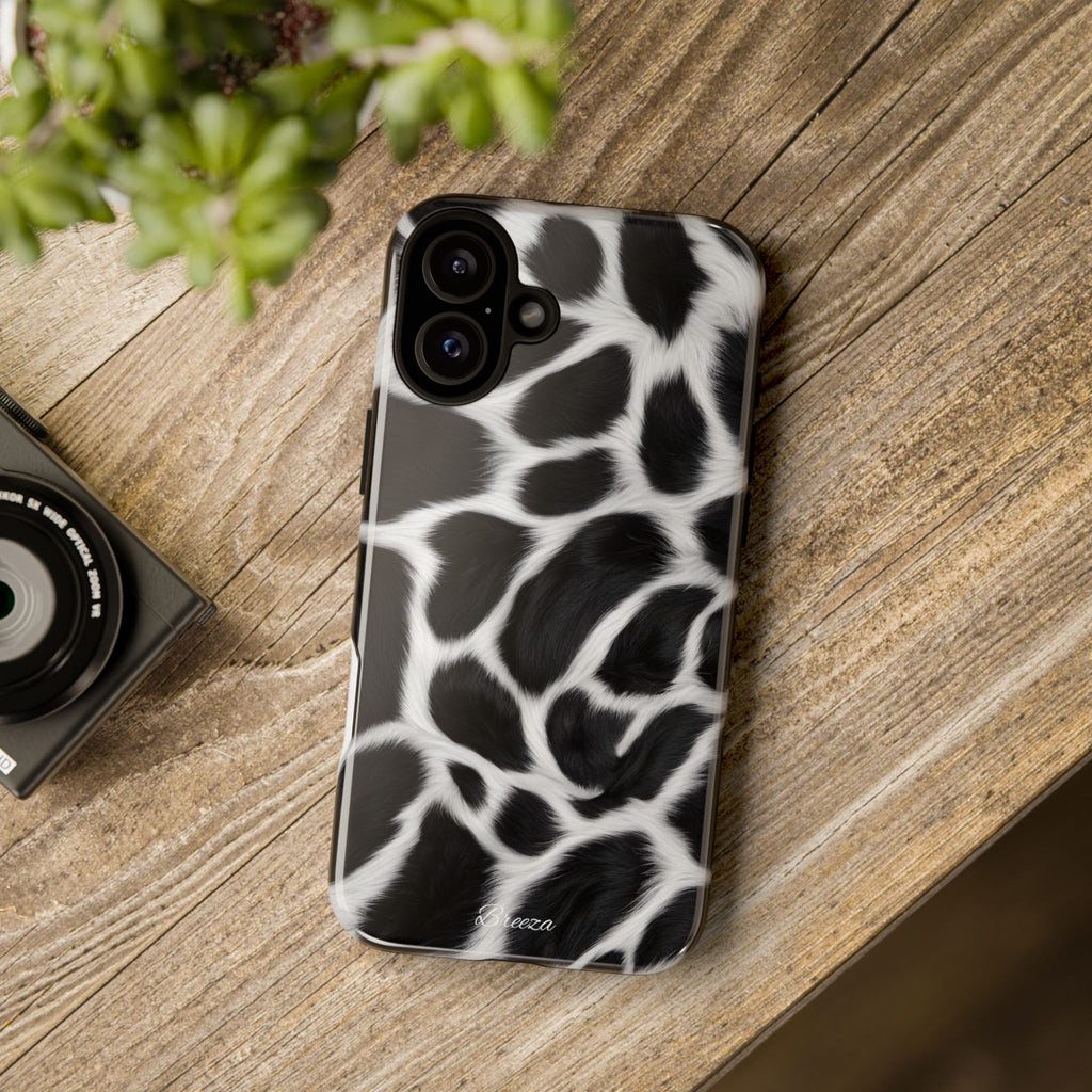 Furry Cow Print Phone Case
