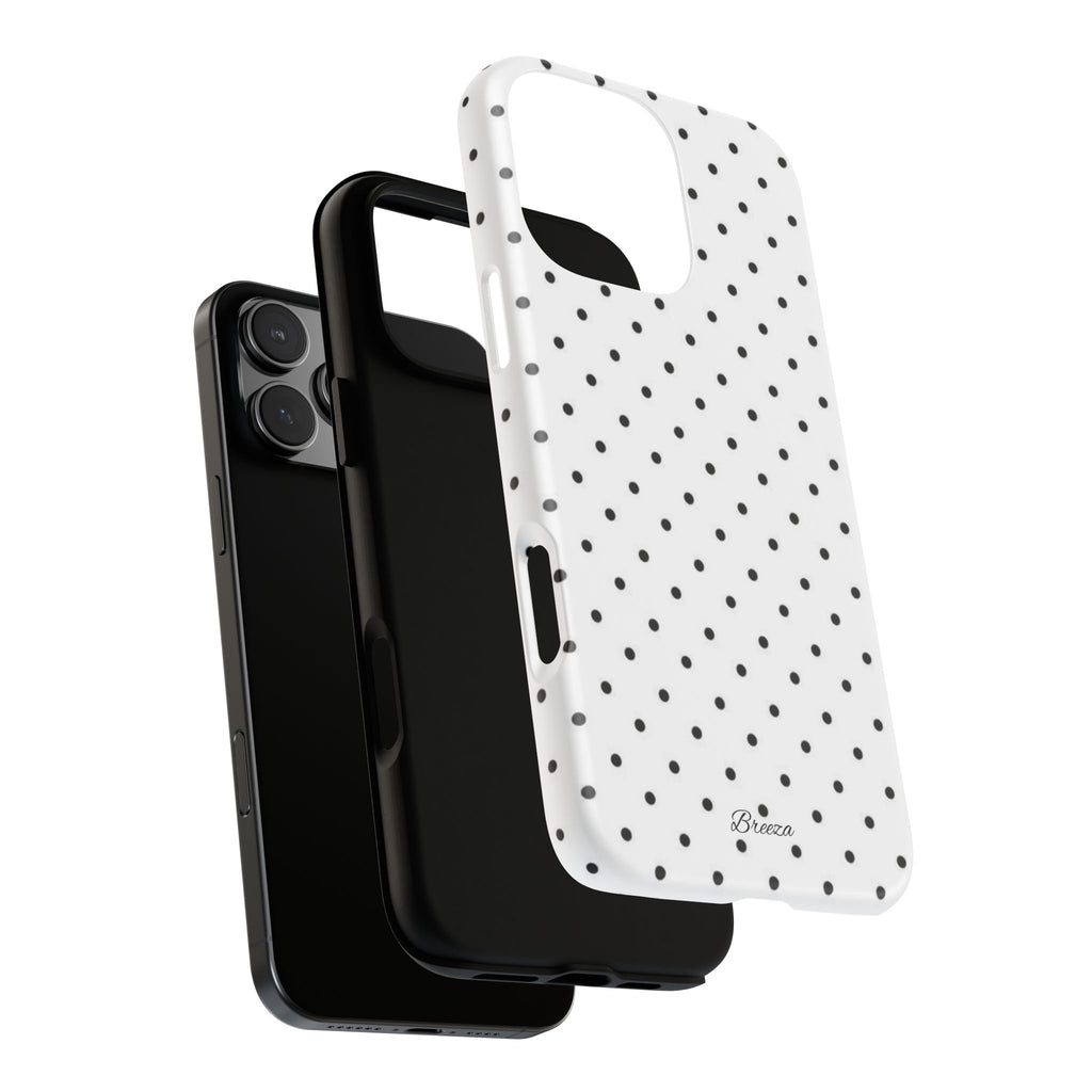 White & Black Polka Dot Phone Case