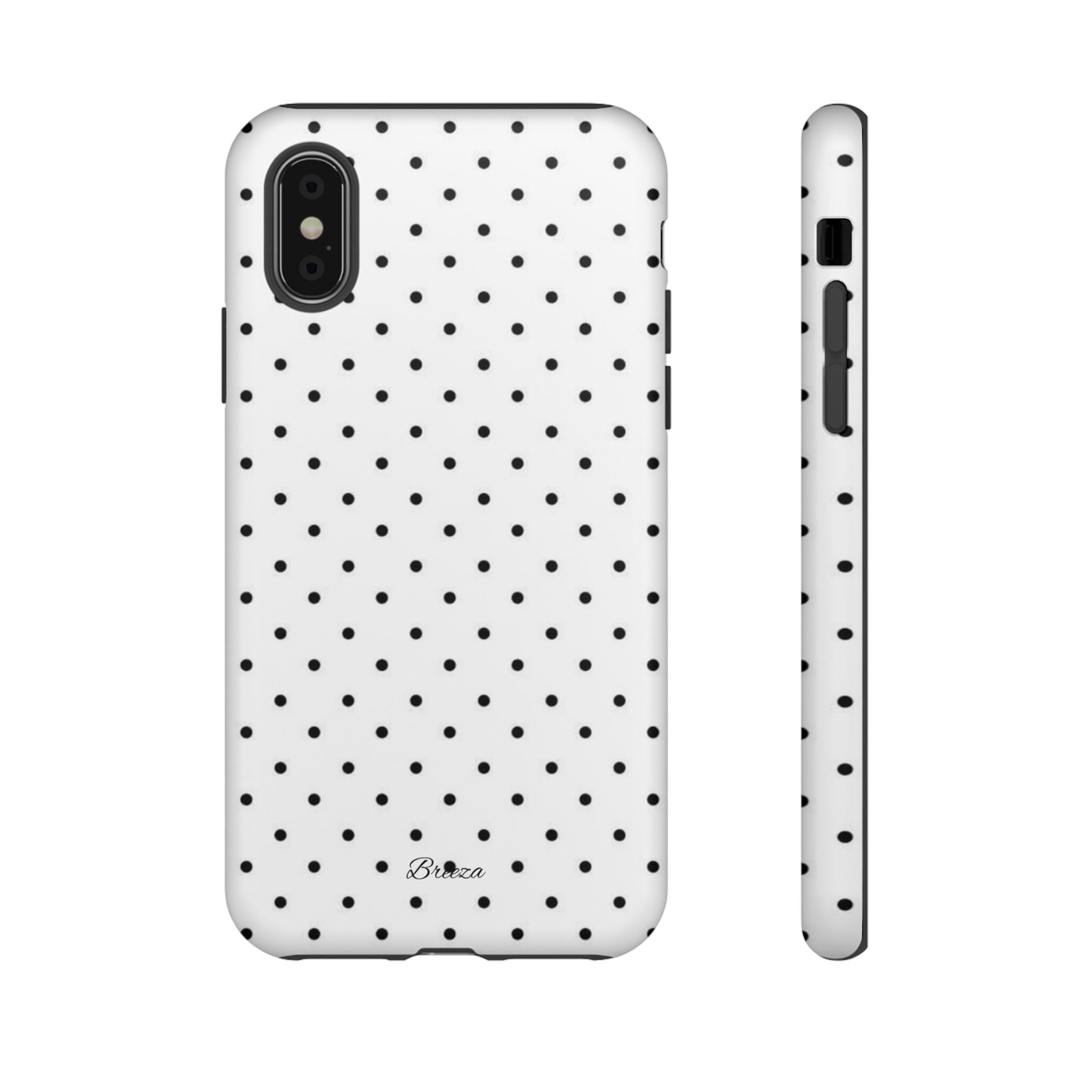 White & Black Polka Dot Phone Case