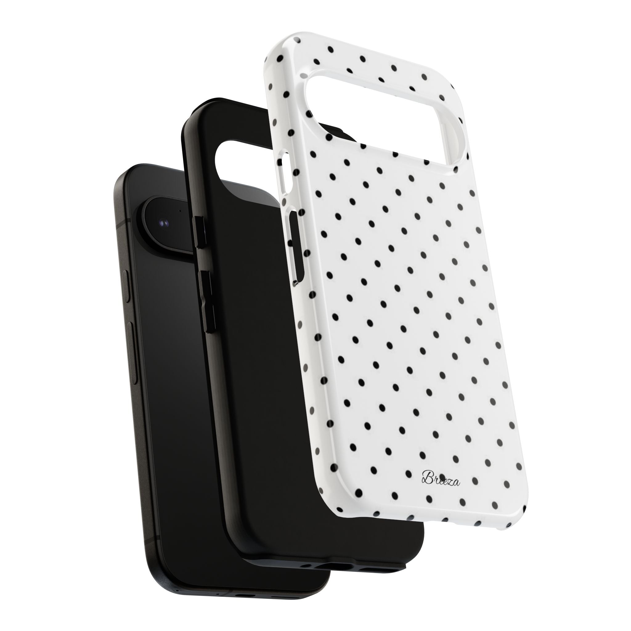 White & Black Polka Dot Phone Case