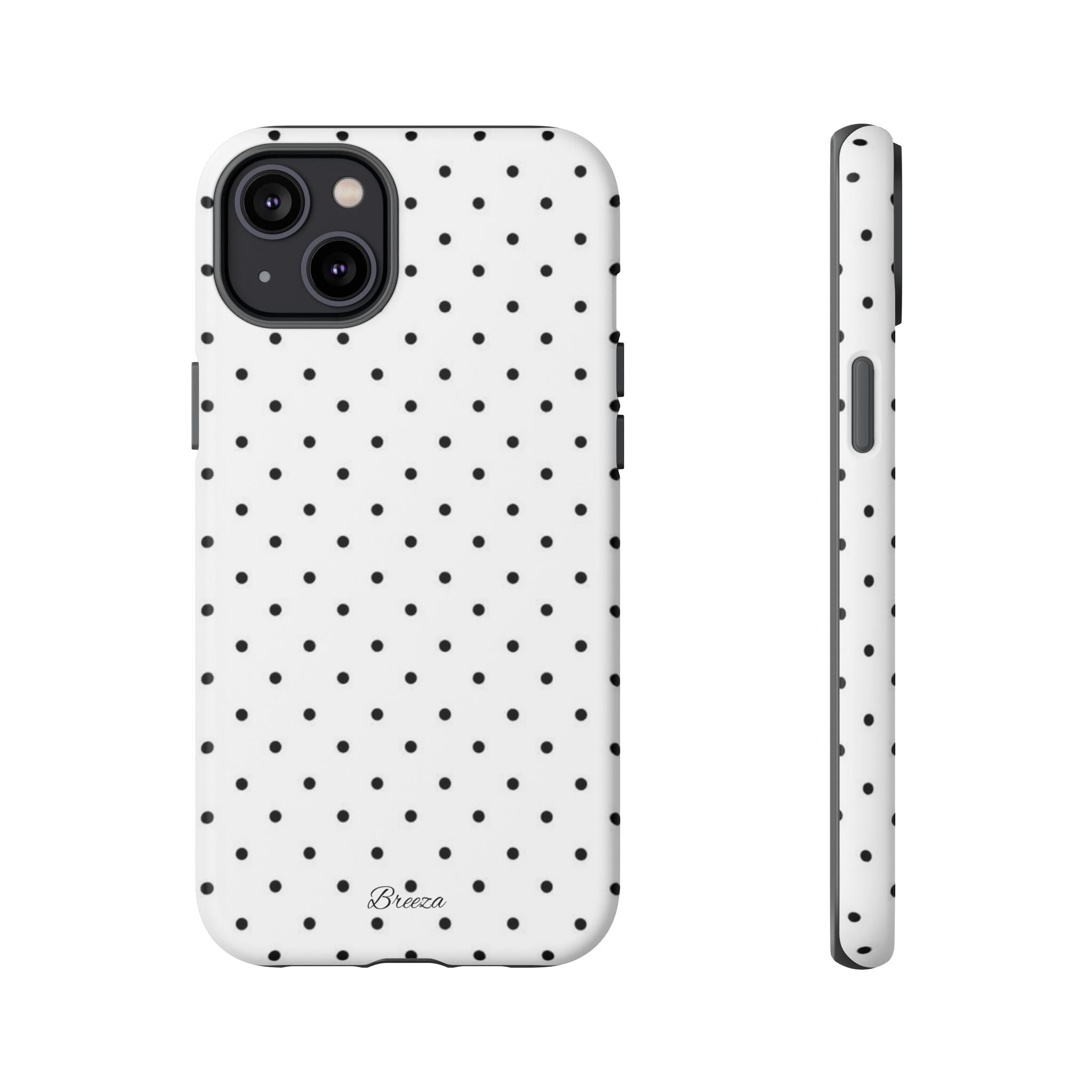 White & Black Polka Dot Phone Case