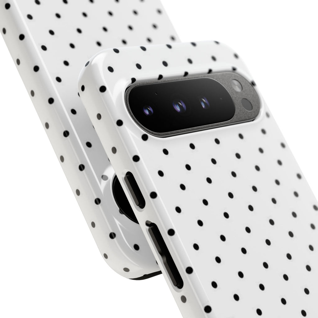 White & Black Polka Dot Phone Case